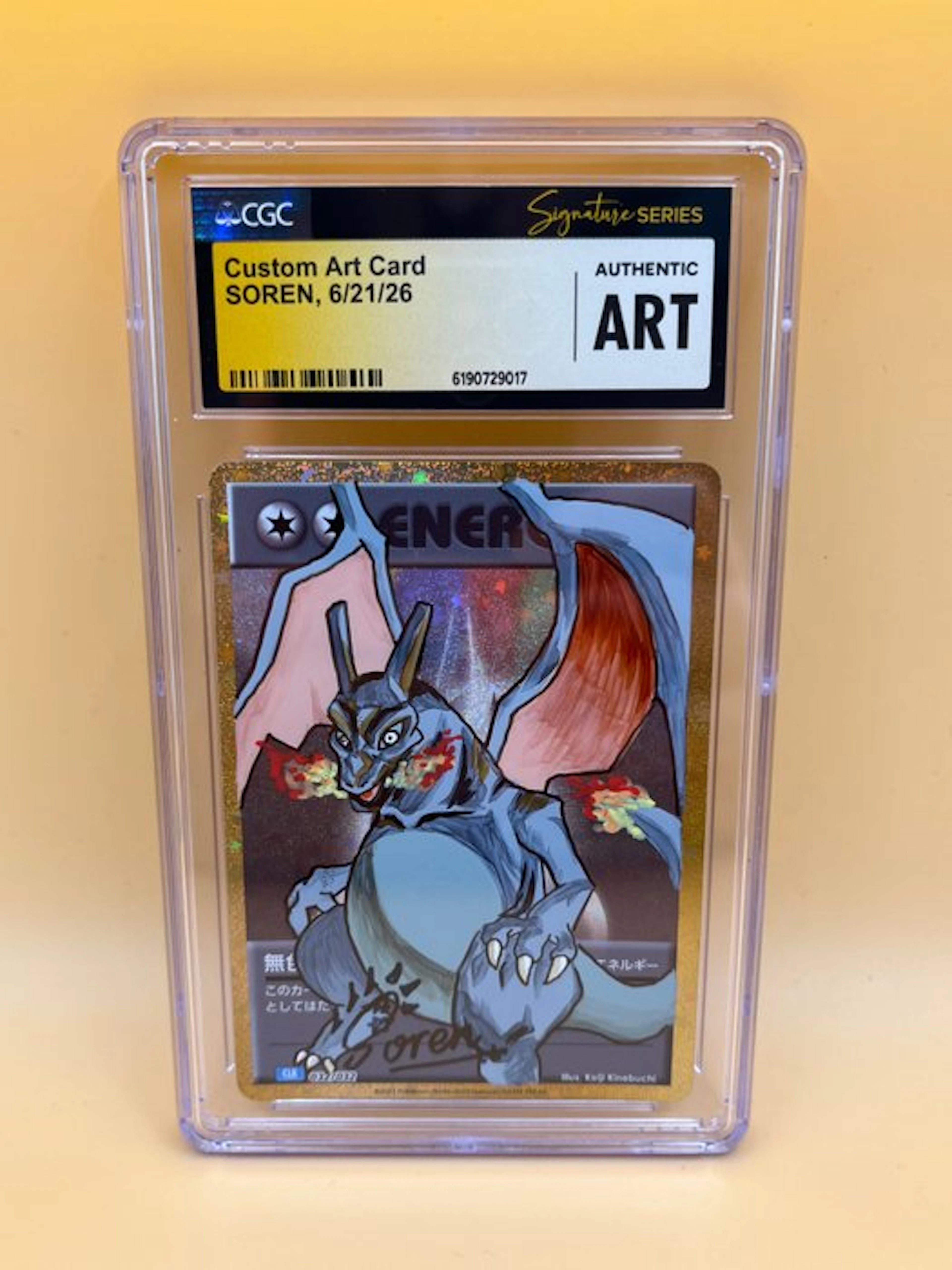 Pokémon Graded card - INSANE RARE LOW POP SIGNED CUSTOM CHARIZARD 032/032 Foil