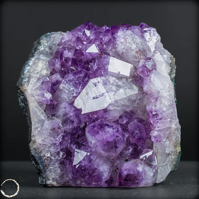Purple amethyst druzy with fascinating crystal shine from...