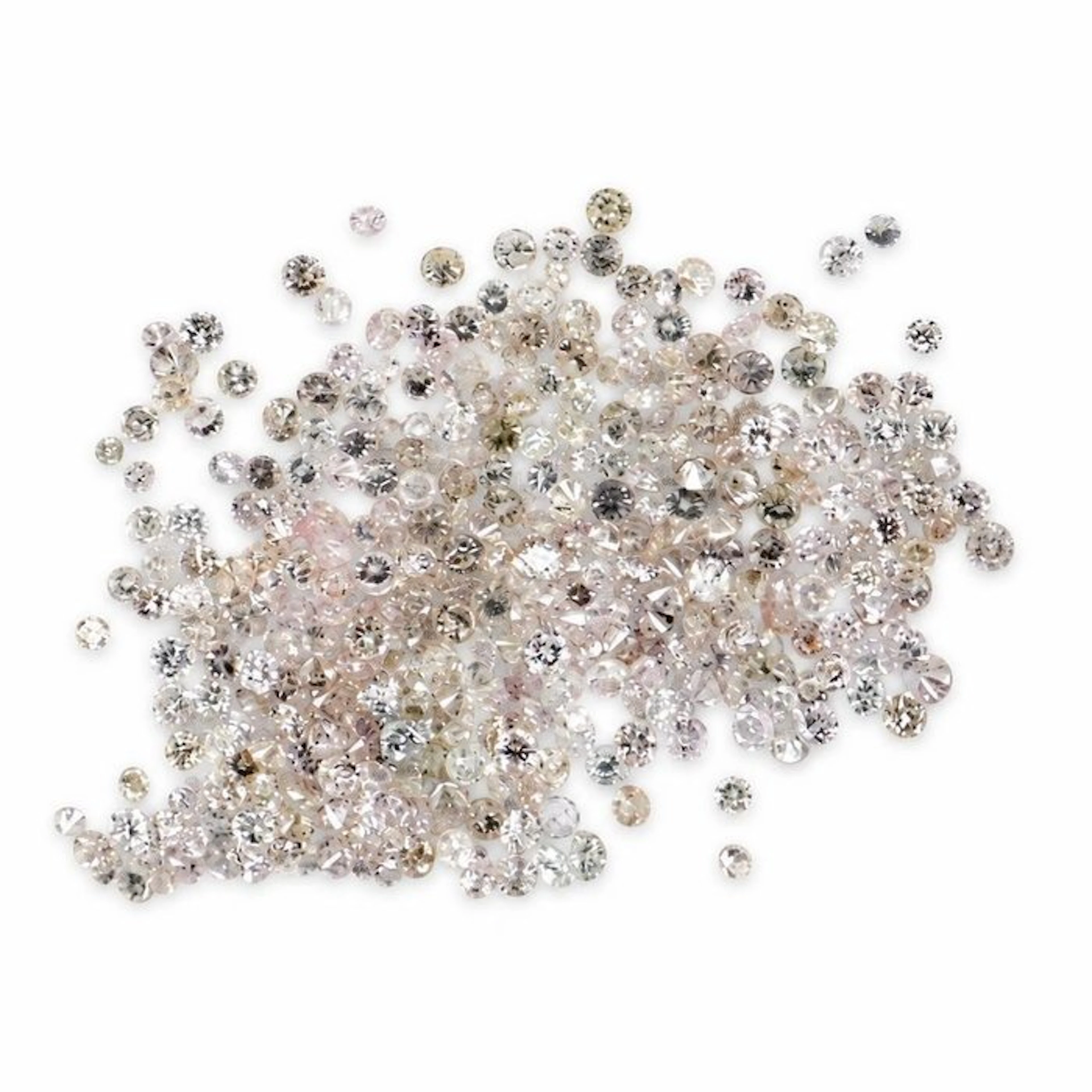 No reserve price - 347 pcs Diamond (Natural) - 1.00 ct - Round - I1