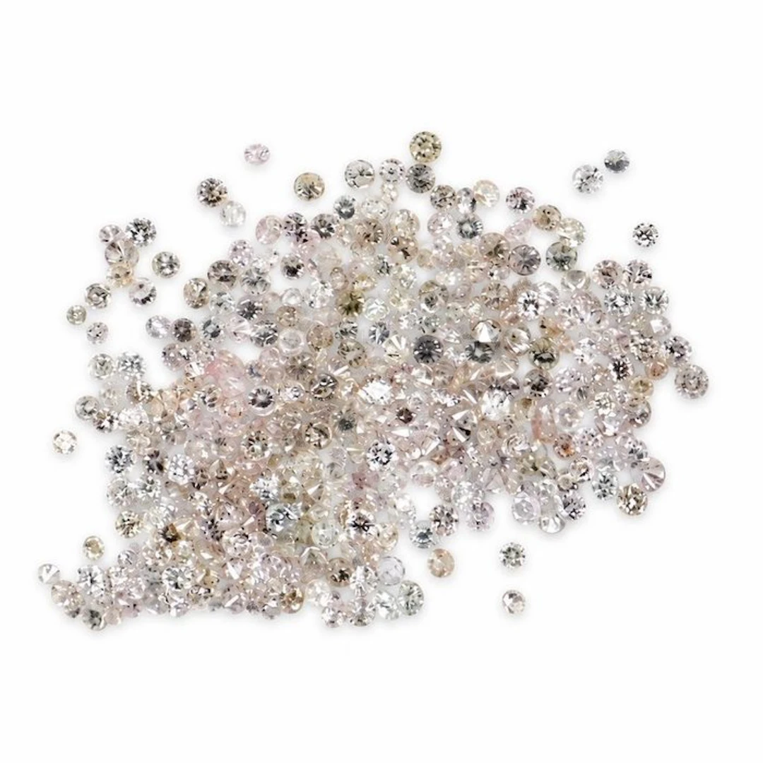 No reserve price - 347 pcs Diamond (Natural) - 1.00 ct - Round - I1