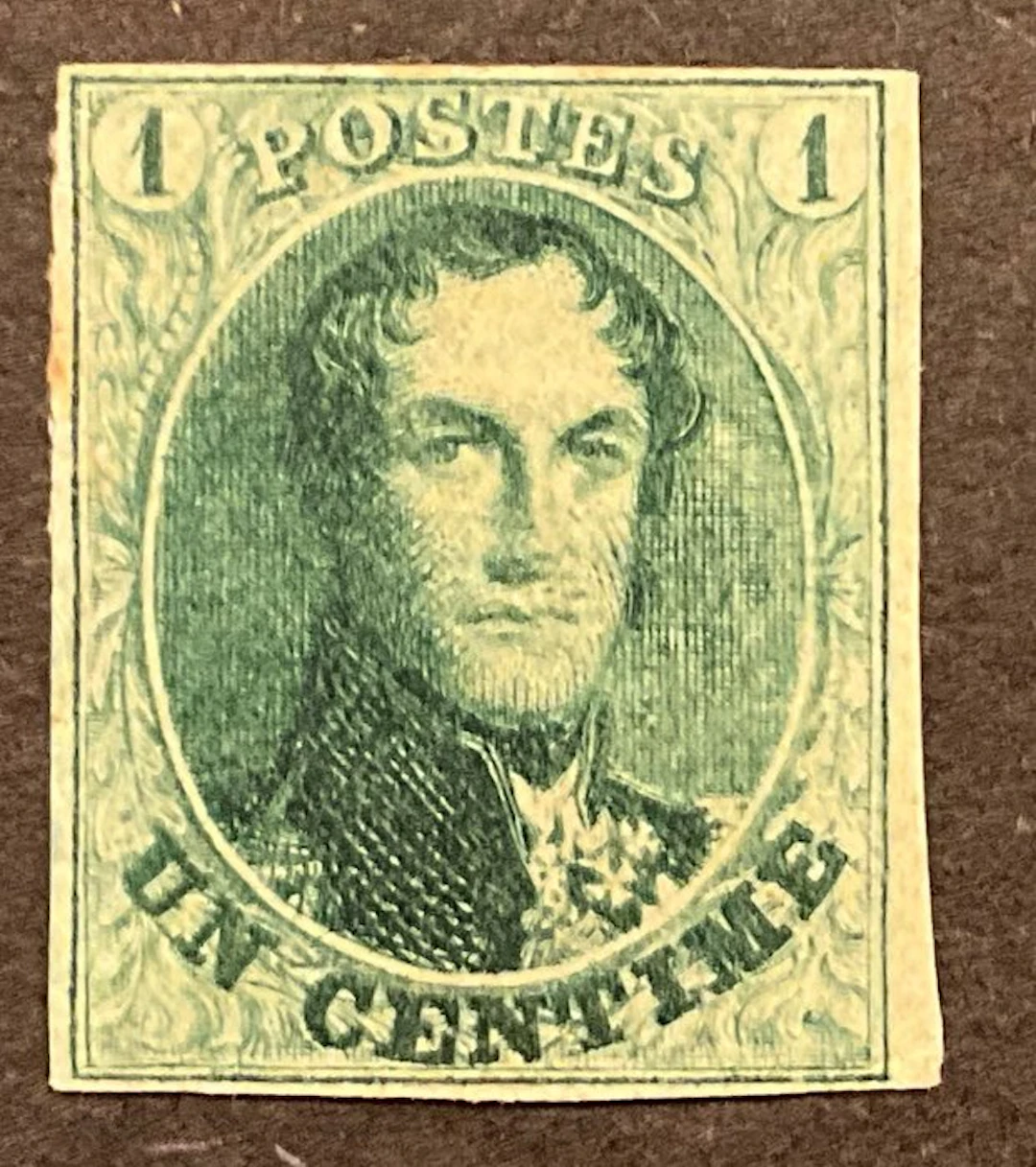 Belgium 1861 - Leopold I - watermark-free medallion - 1c...