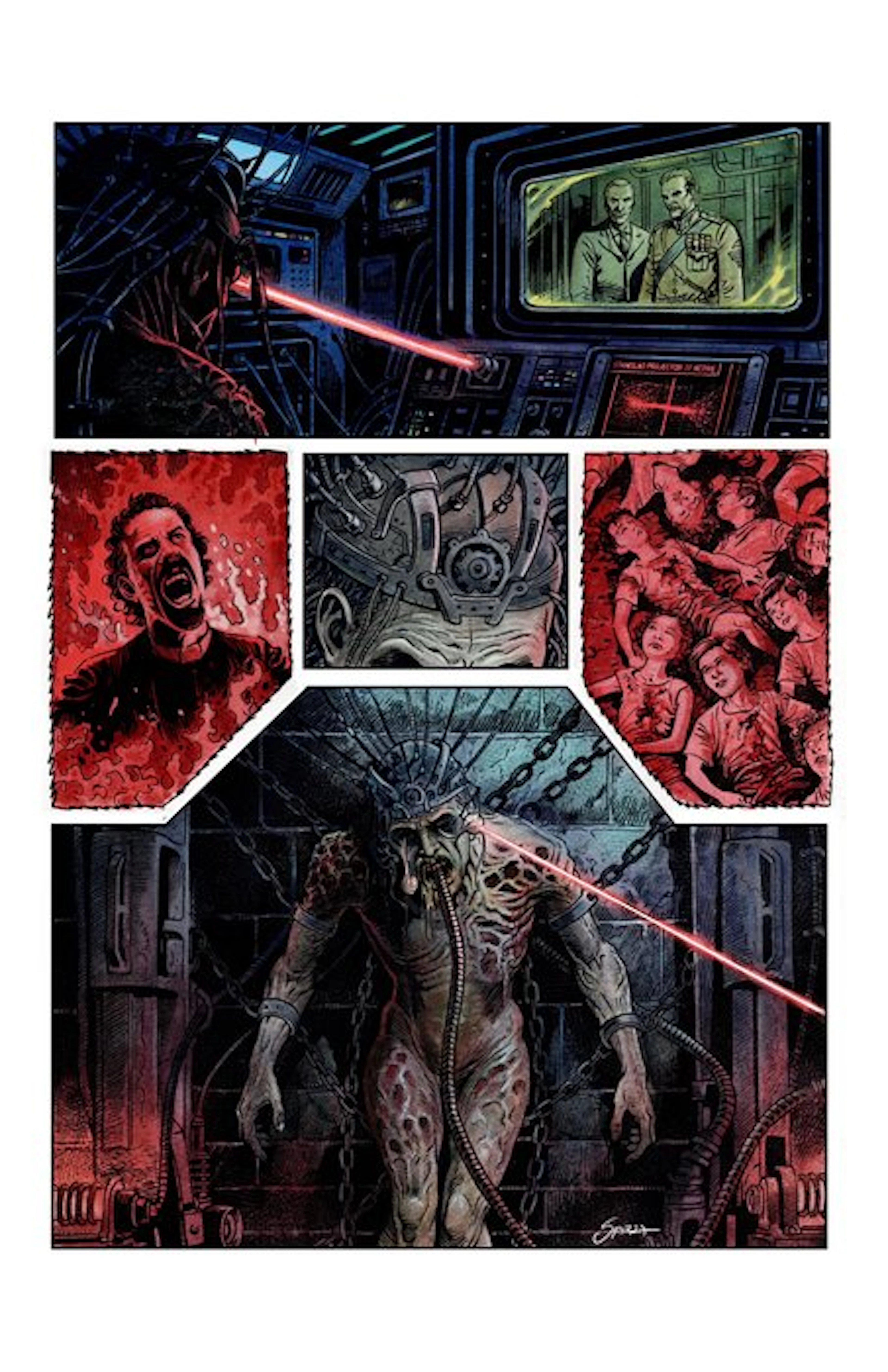 Antonio Sforza - 2 Original colour page - Death to Caesar...