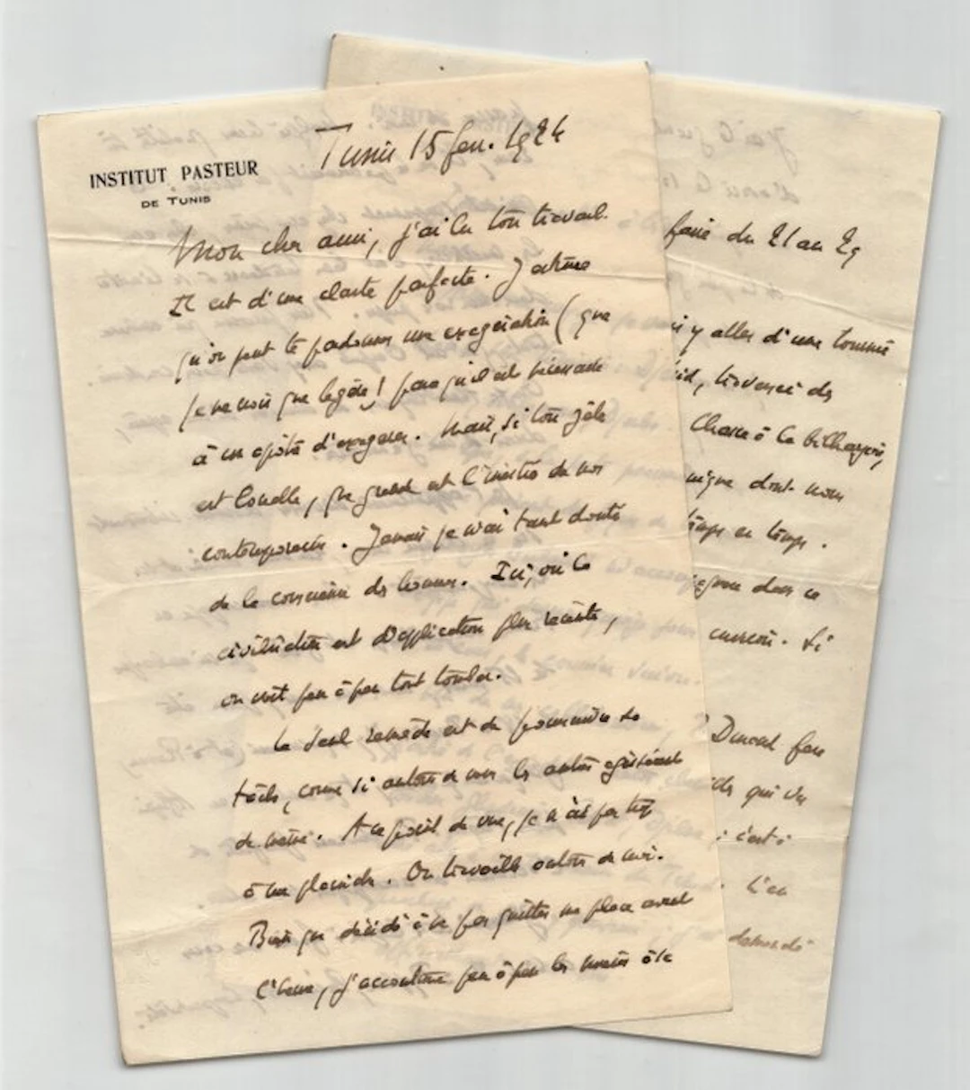 Charles Nicolle - Institut Pasteur - Lettre autographe signée - Typhus