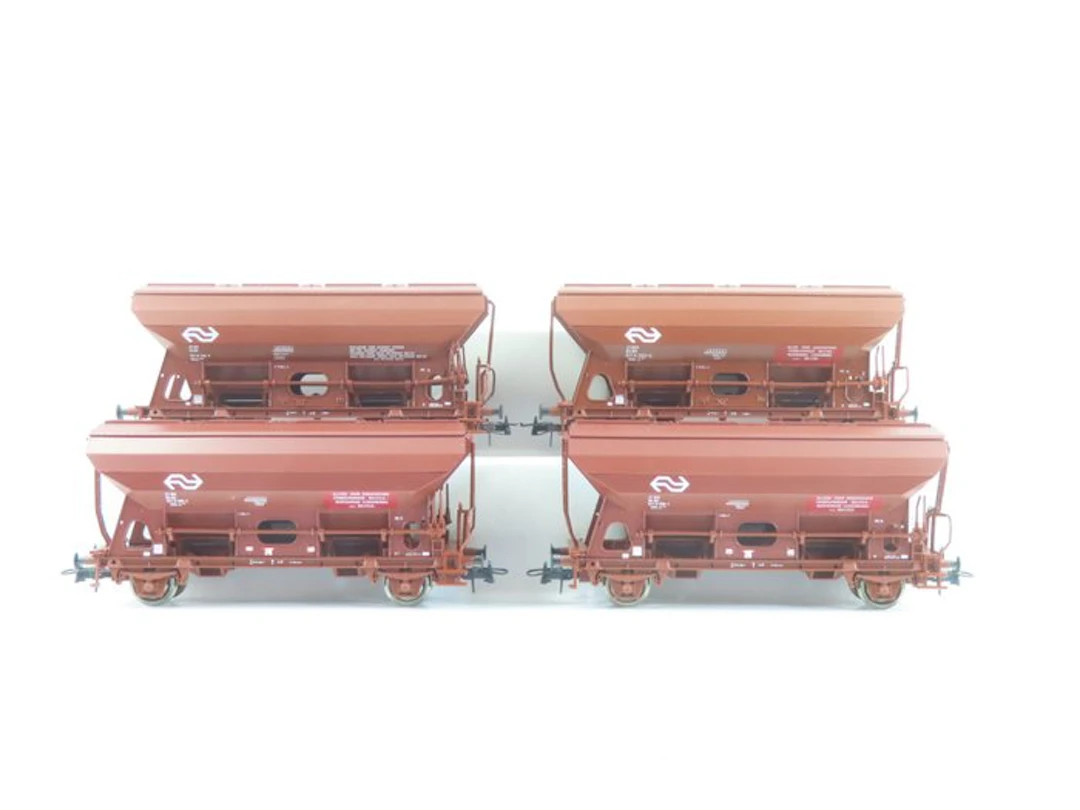 Roco H0 - 66016-B - Model train freight carriage (4) - 4x...