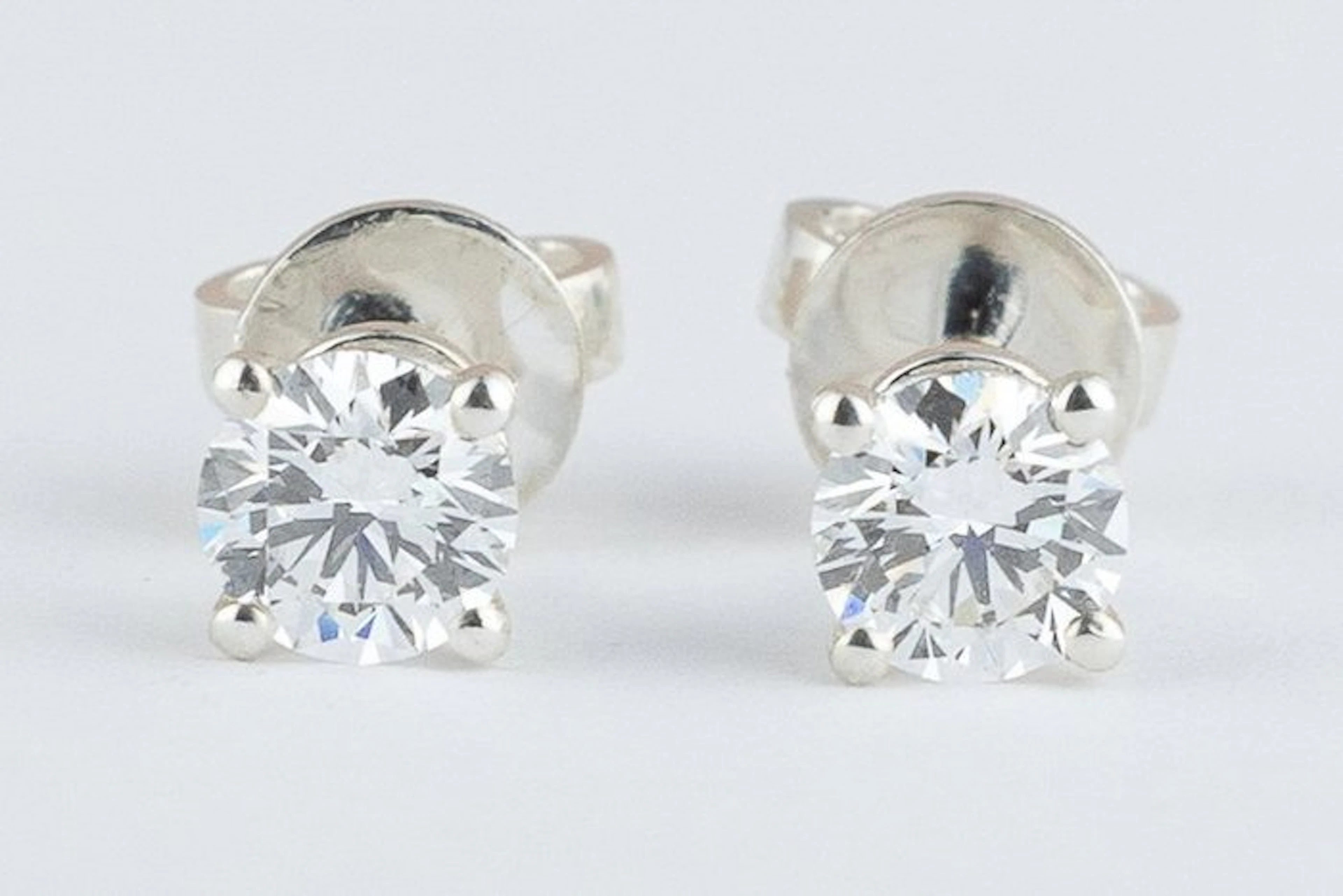 No reserve price - Earrings Silver - 1.02ct