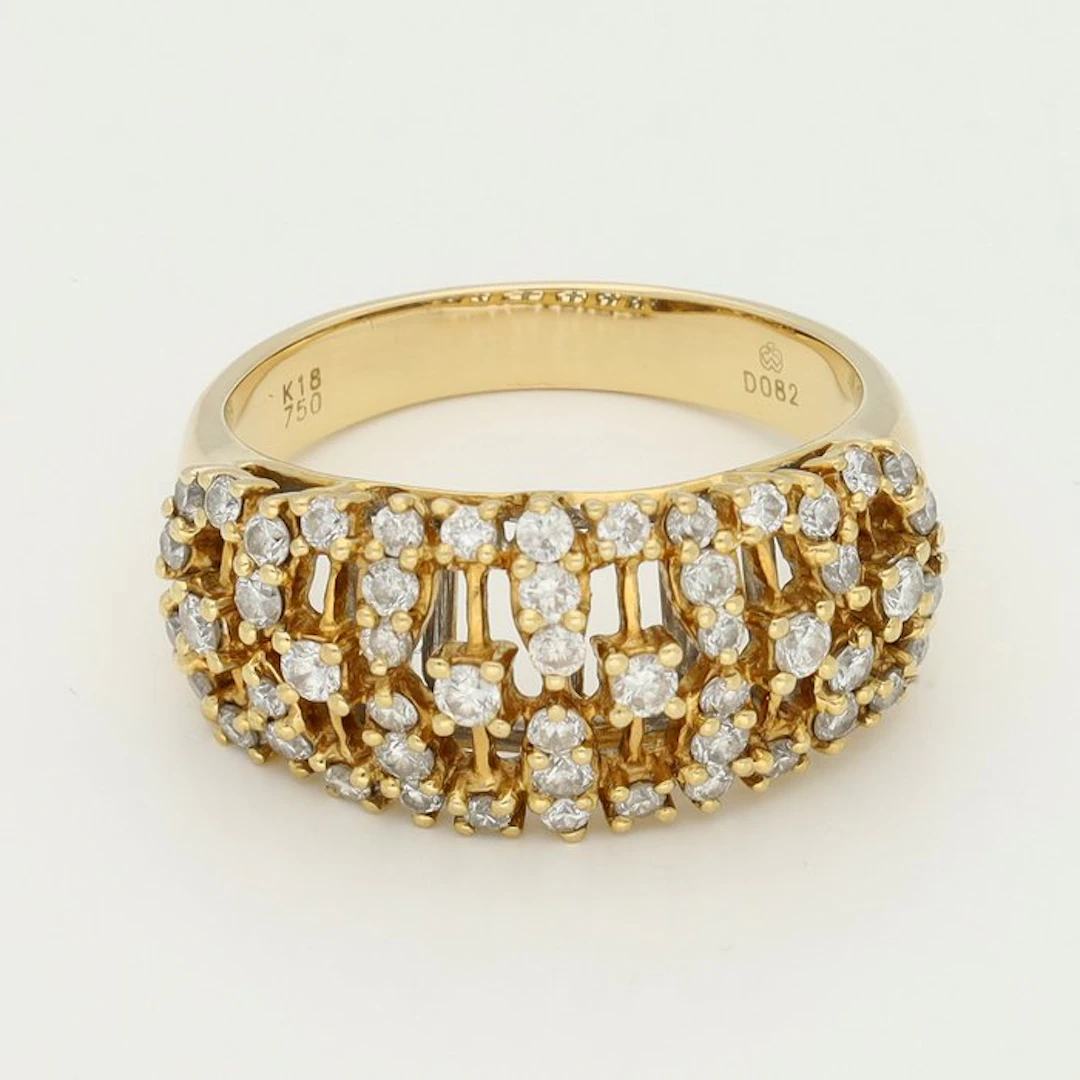 Ring - 18 kt. Yellow gold Diamond (Natural)