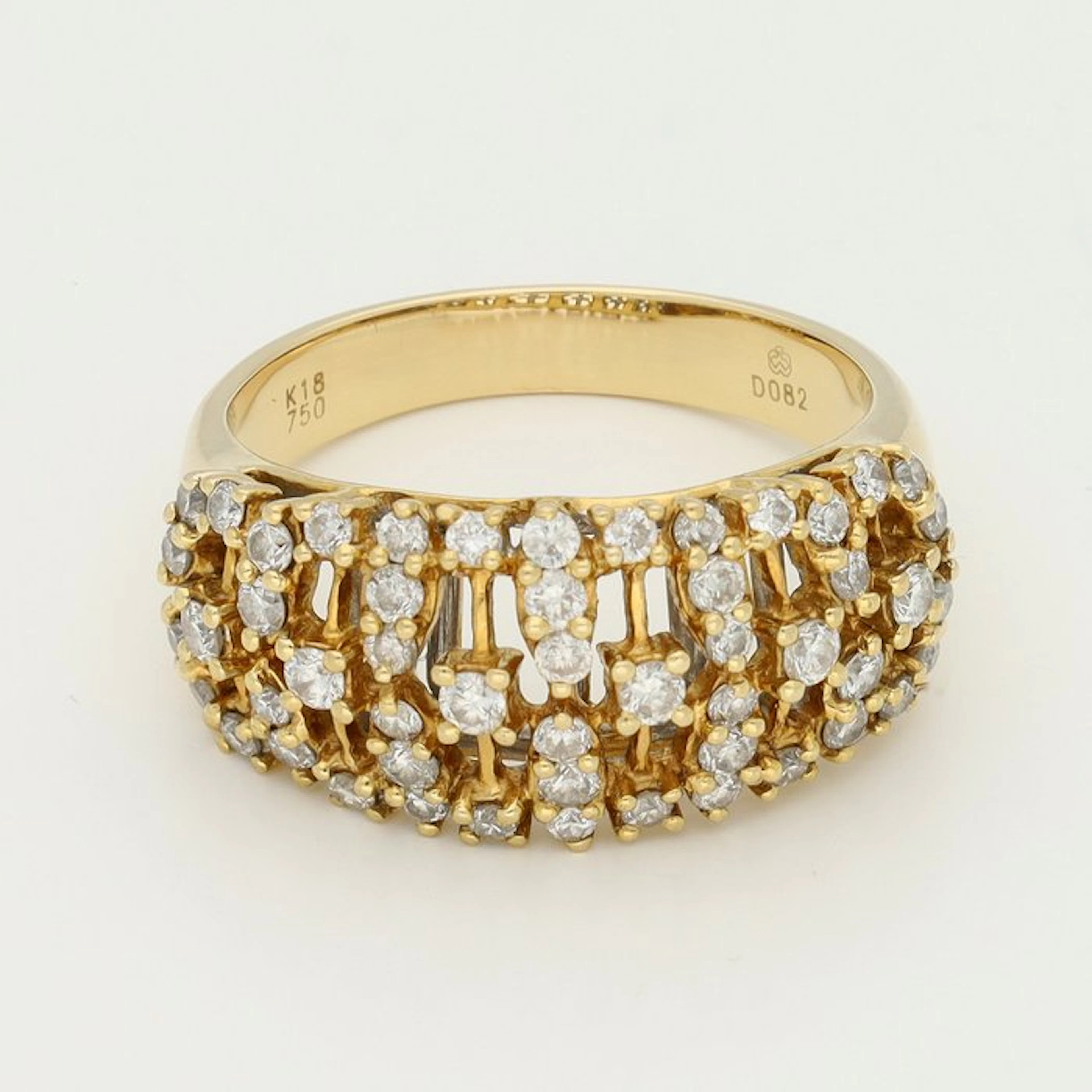 Ring - 18 kt. Yellow gold Diamond (Natural)