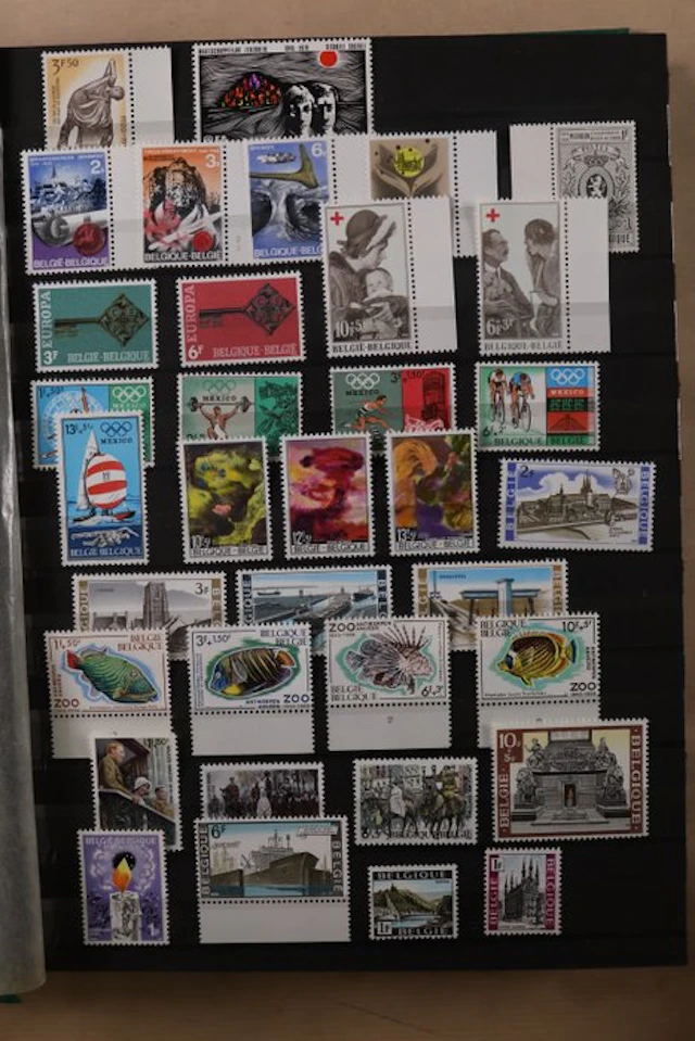 Belgium + some diverse areas 1938/2005 - Lot in two stockbooks.