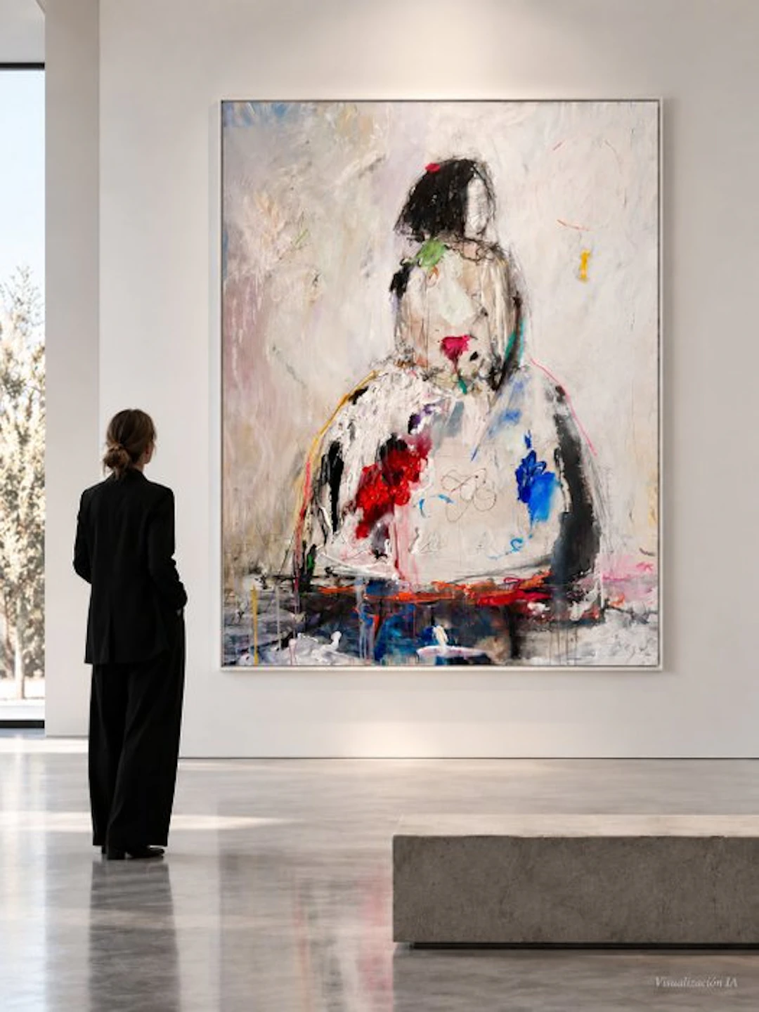 GREG● (1970, Spain) - Menina Art - 145 × 105 cm - XXL - No Reserve