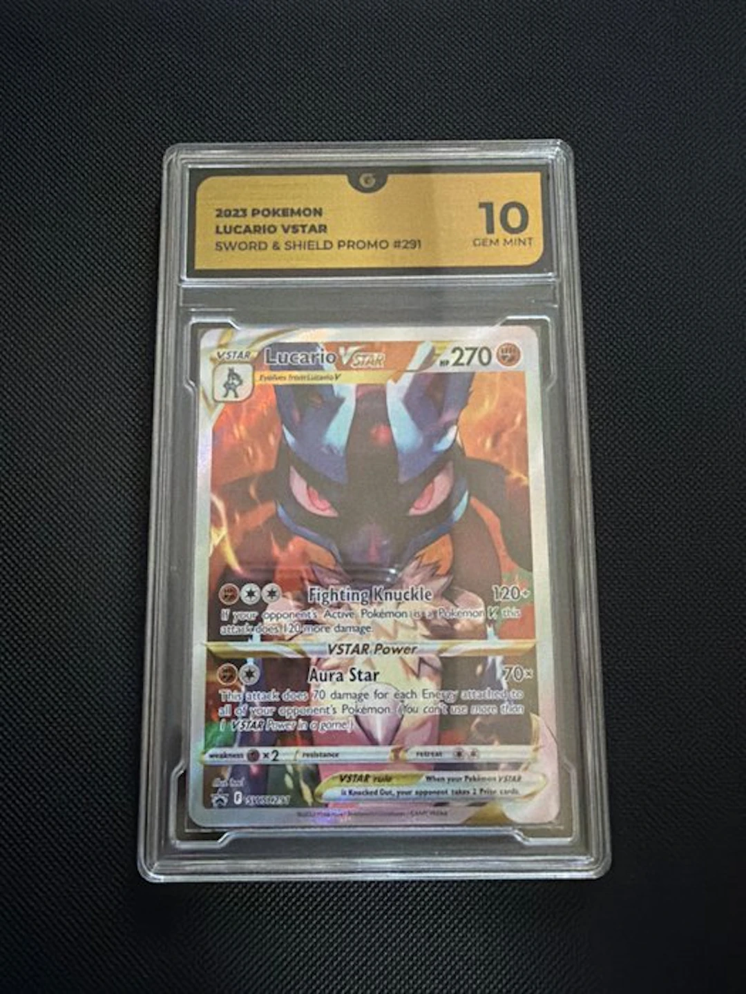 Pokémon - 1 Graded card - Lucario VSTAR #291 Promo card