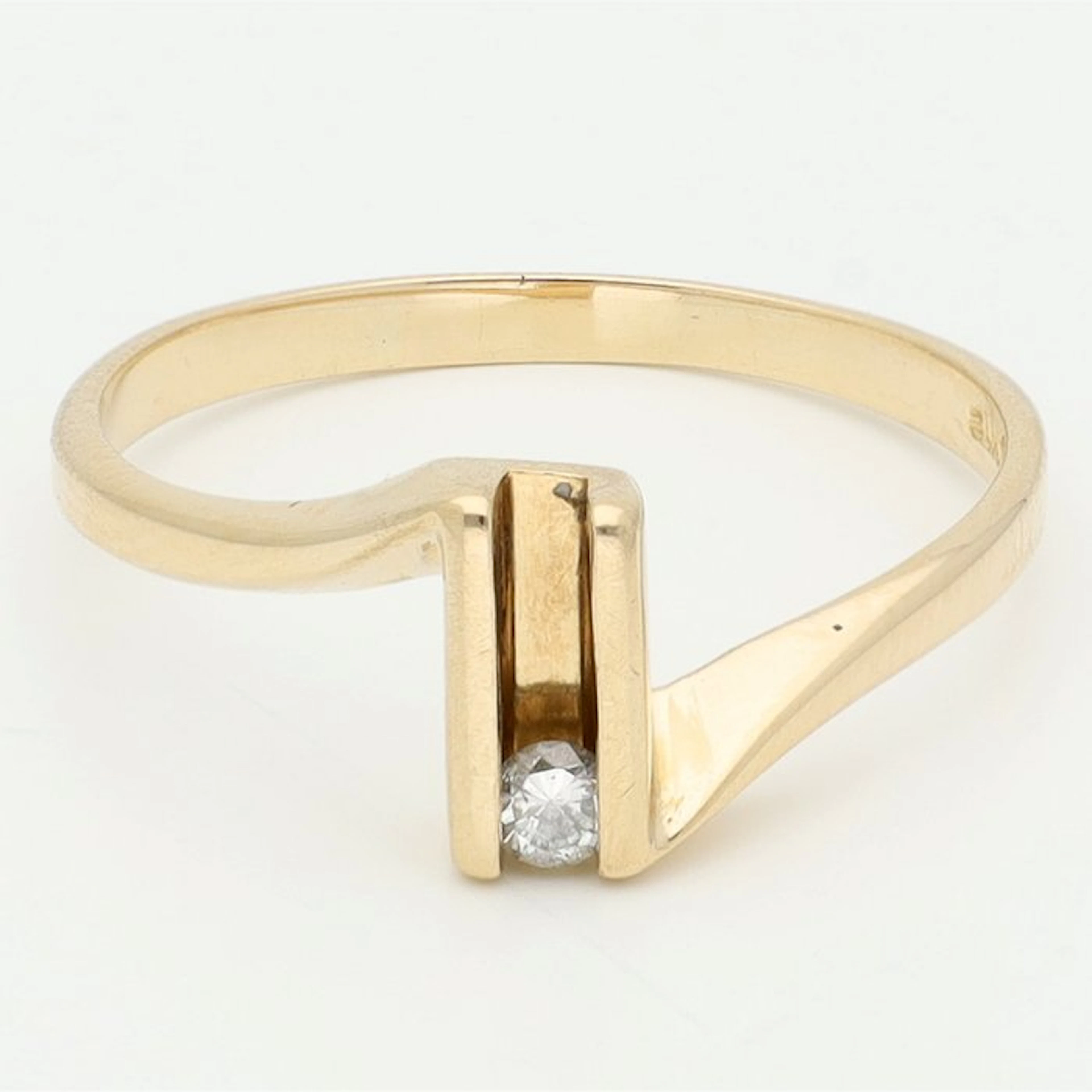 Ring - 14 kt. Yellow gold Diamond (Natural)