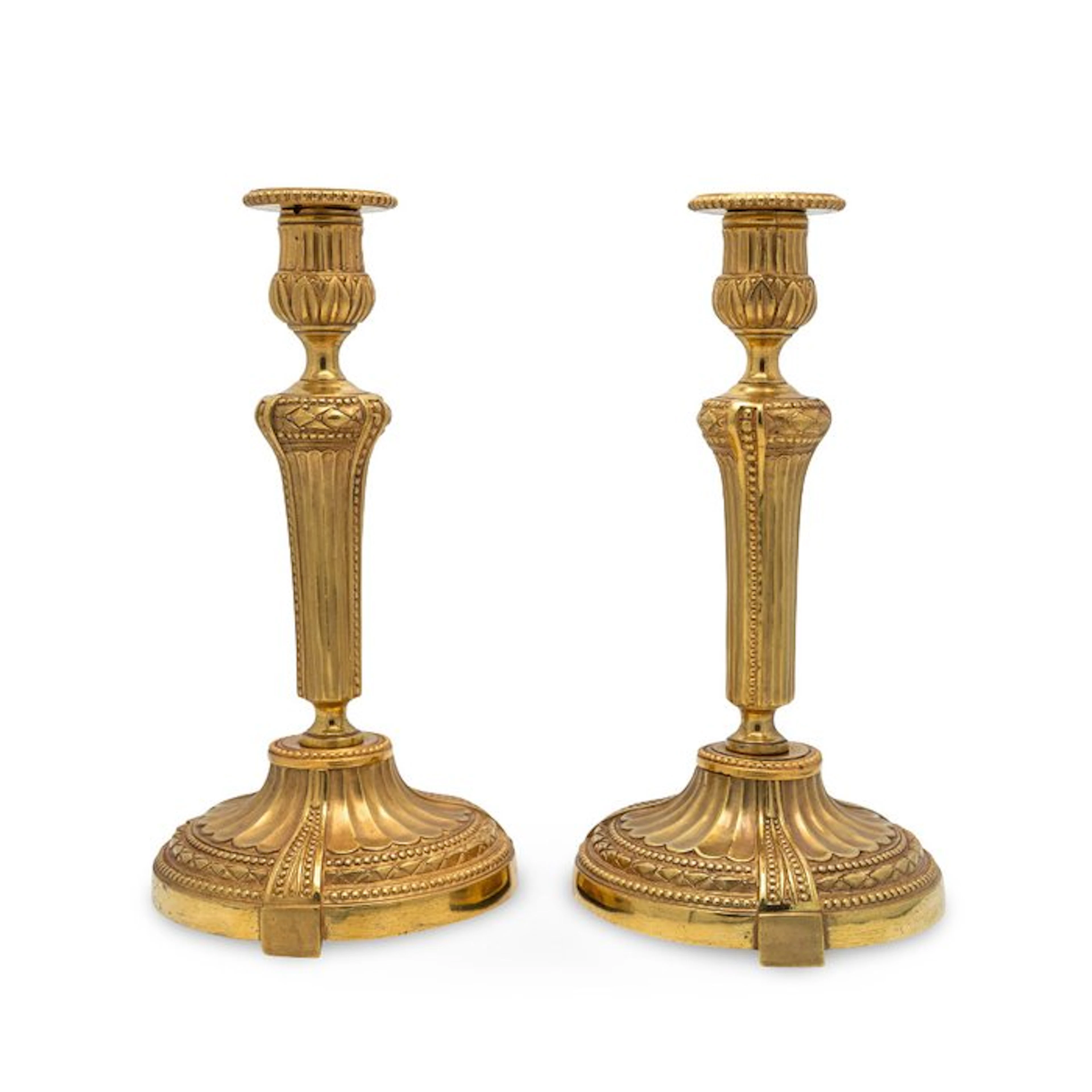 Paar Louis-XVI kandelaren - Candlestick - applies