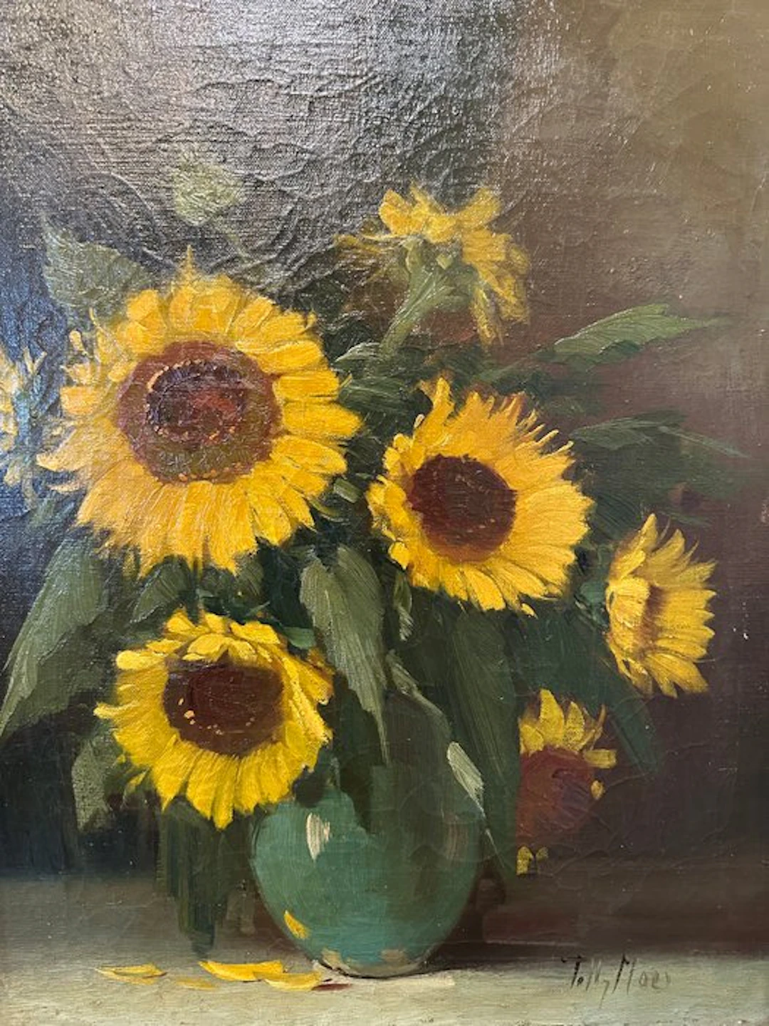 Tilly Moes (1899-1979) - Zonnebloemen in vaas