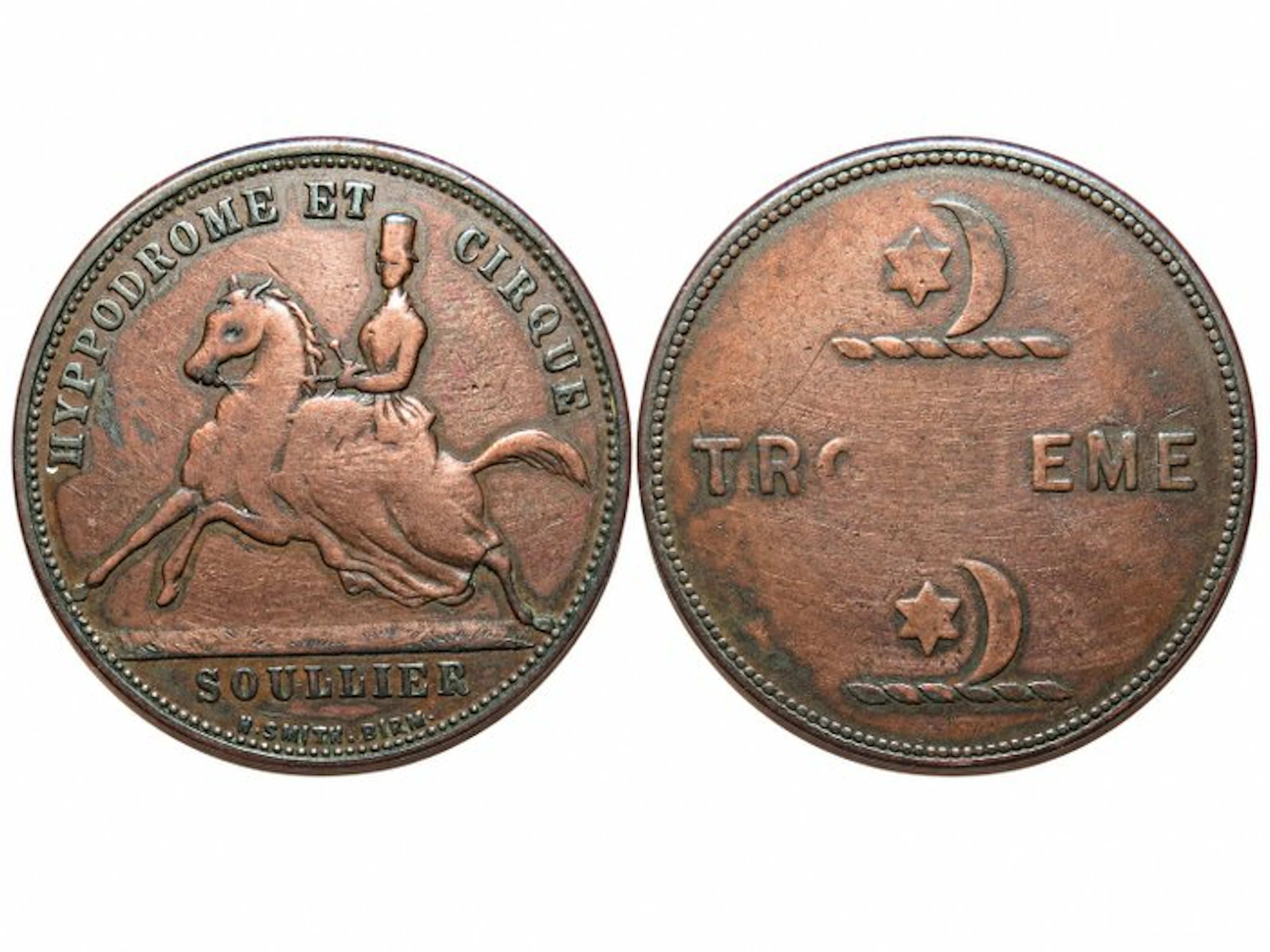 France. Second Empire – Jeton d’entrée Hippodrome et...