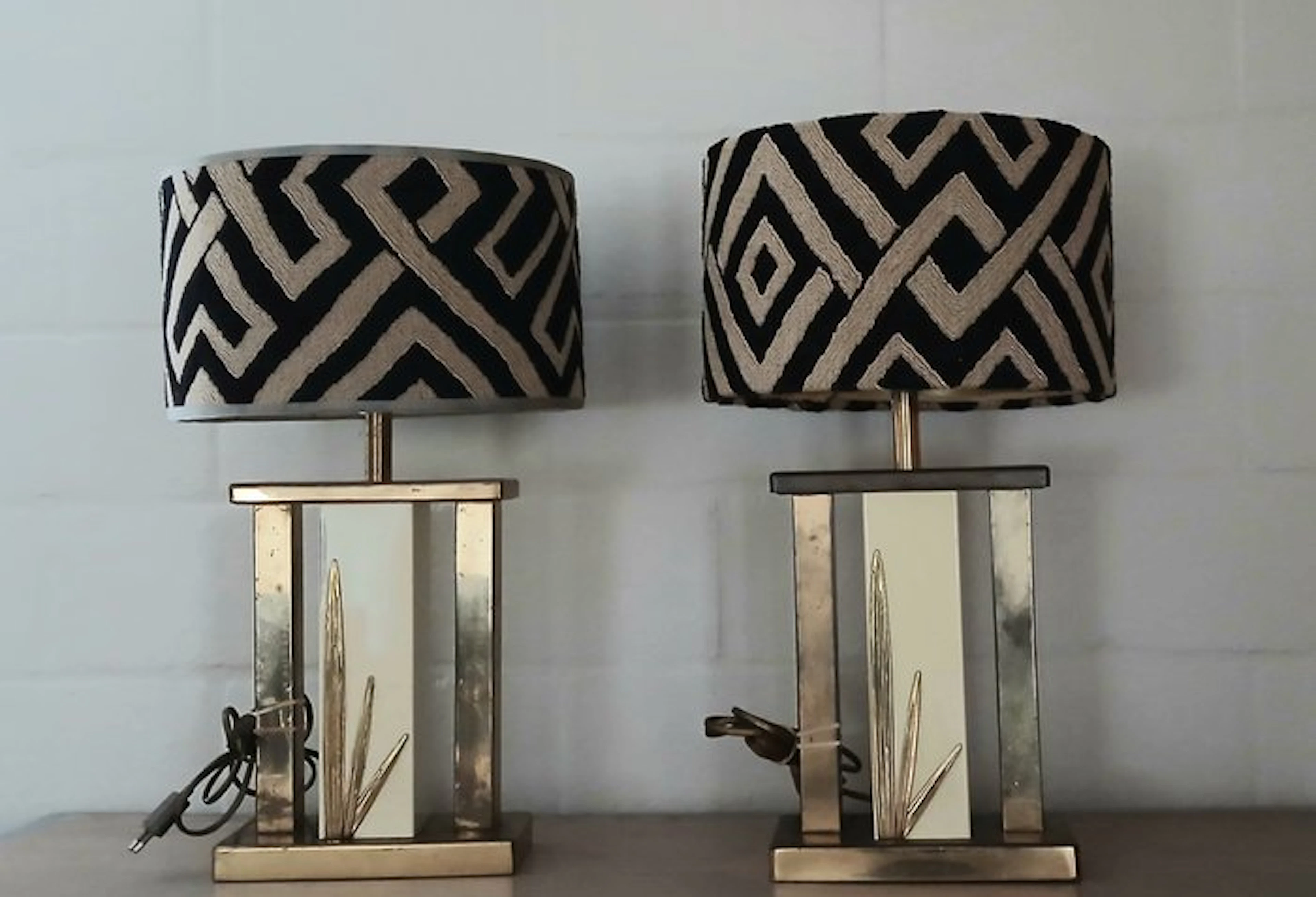 Lamp - Metal - Two table lamps