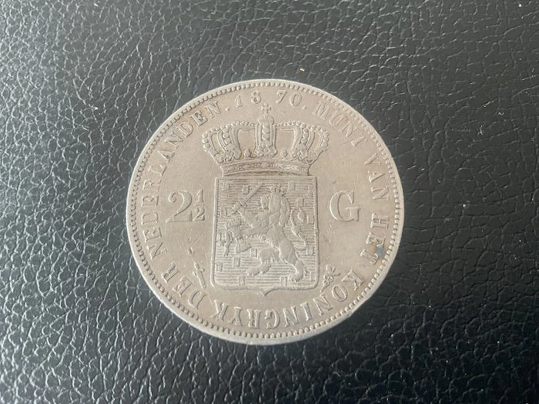 Netherlands. Willem III. 2 1/2 Gulden 1870 (No reserve price)