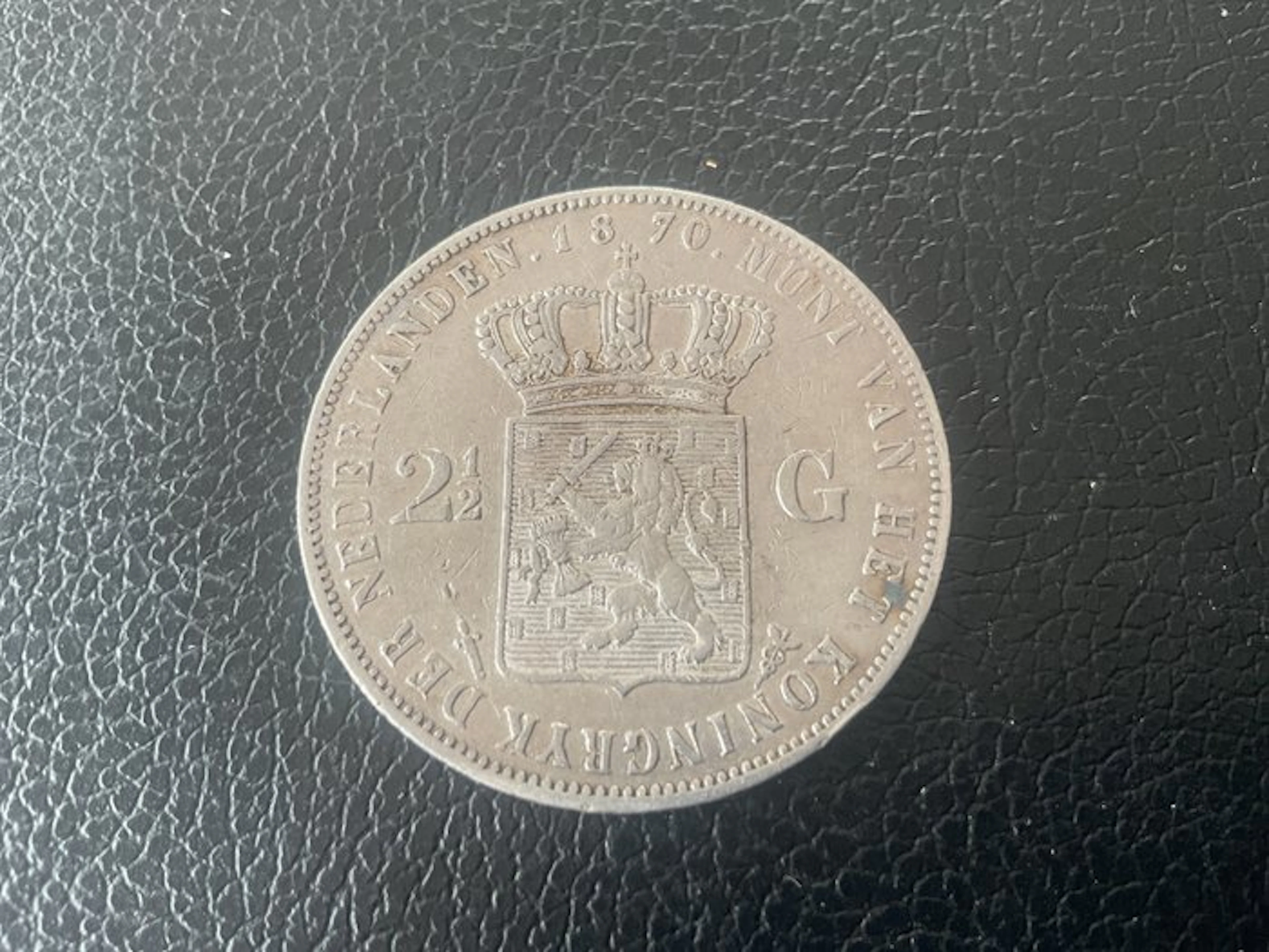 Netherlands. Willem III. 2 1/2 Gulden 1870 (No reserve price)