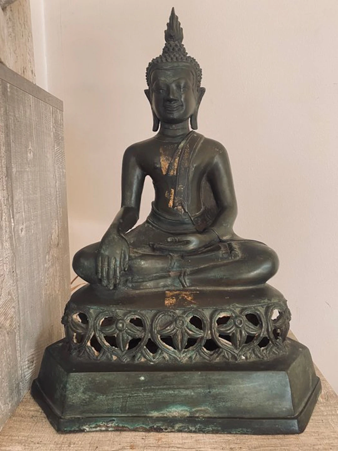 Large Buddha 44 cm - Bronze - Thailand - 19th-20th century
