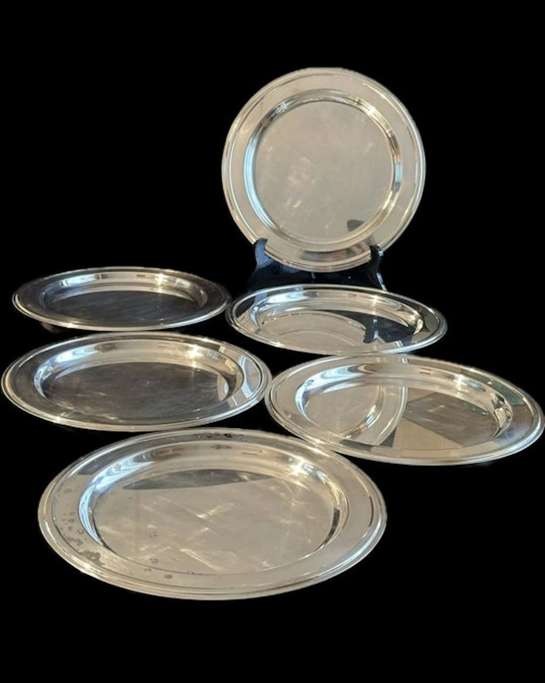 Charger plate (6) - Silverplated - Set of Six Italian Silver