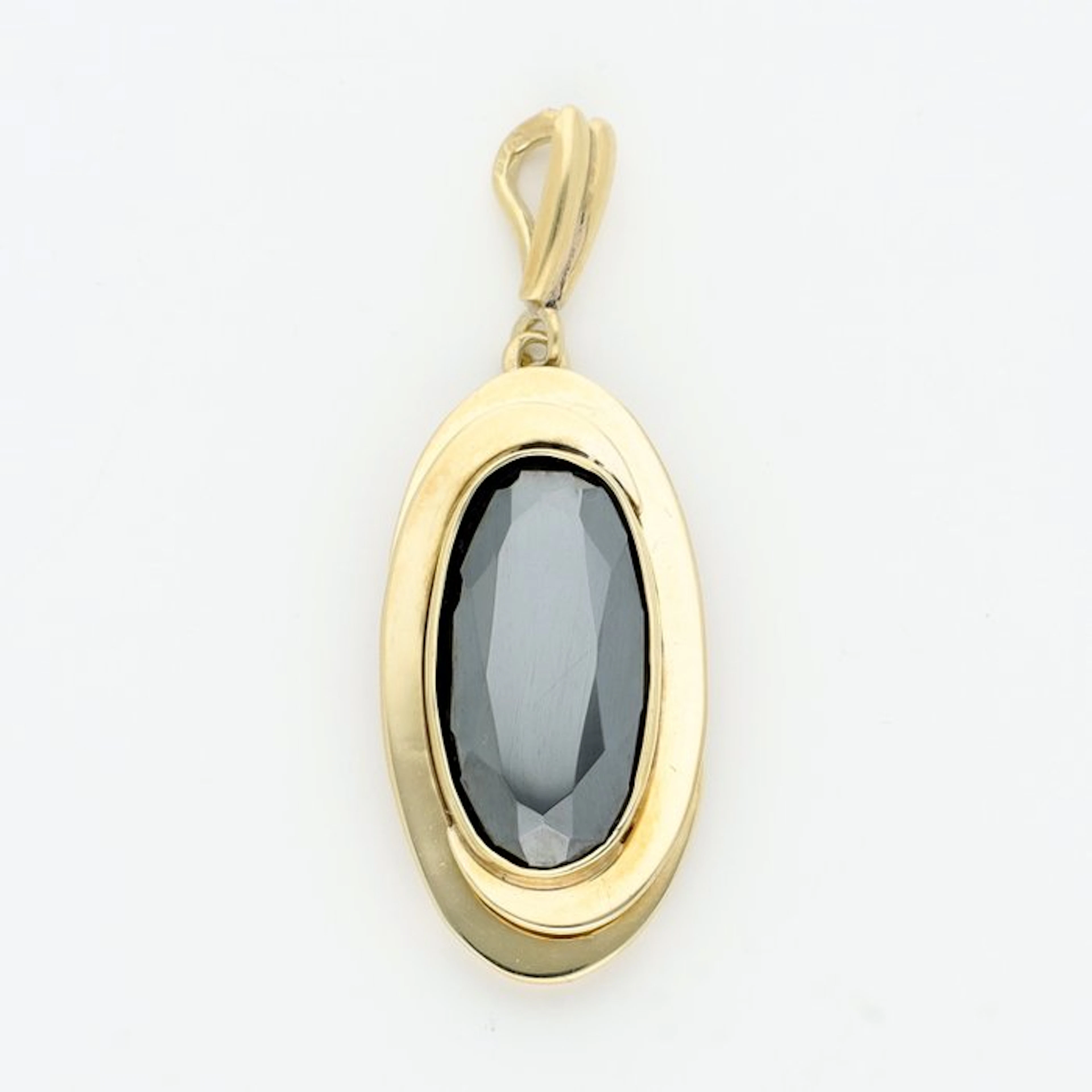 Pendant - 14 kt. Yellow gold - Hematite