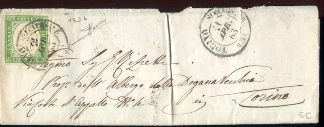Italian Ancient States - Sardinia 1855/1862 - Isolated...