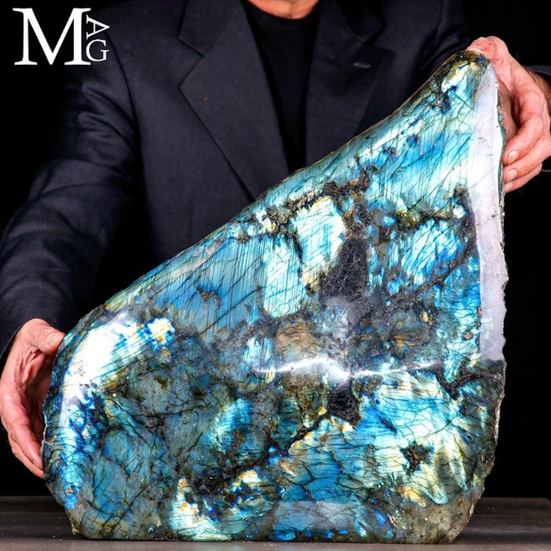 Monumental Labradorite with Intense Electric Blue...