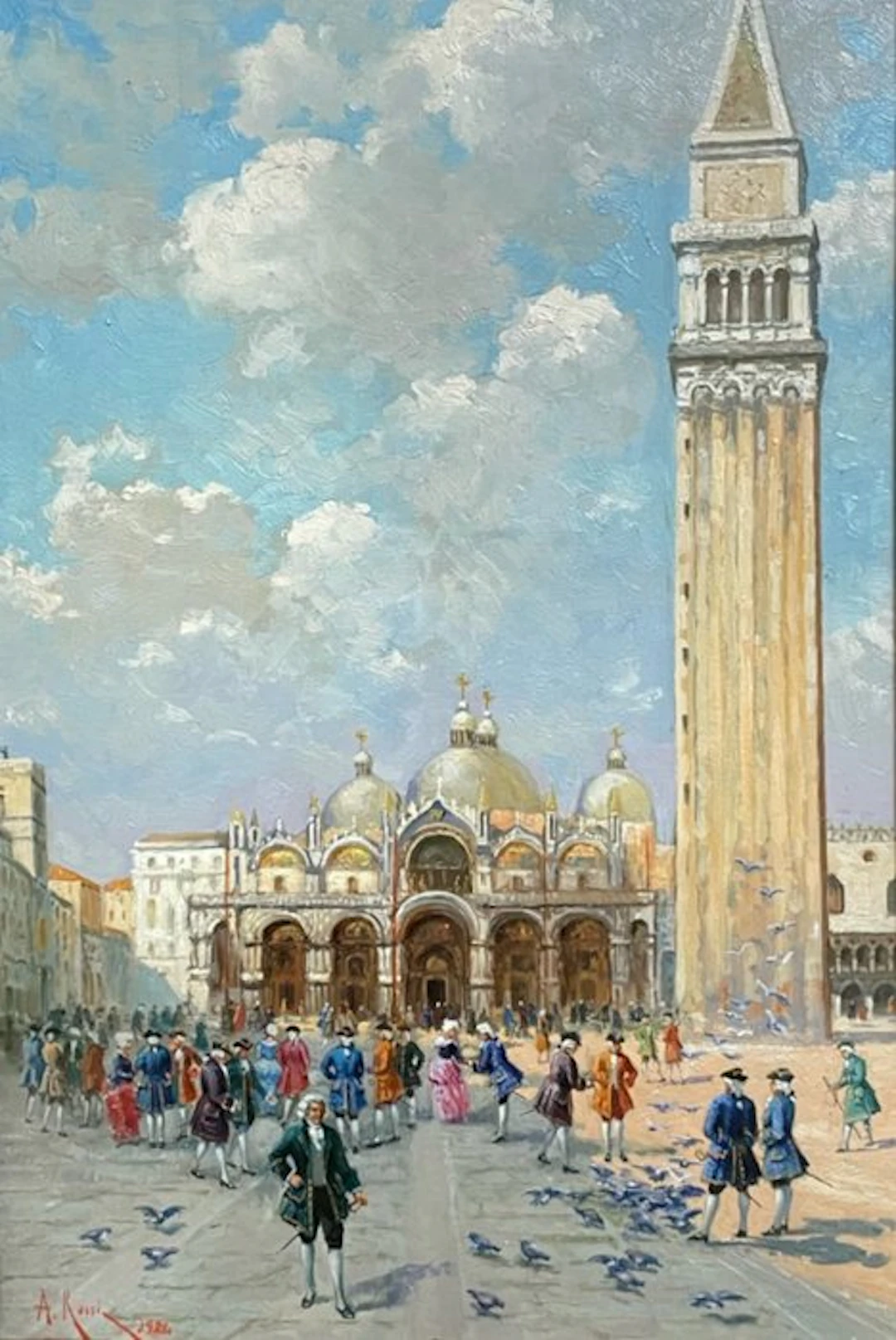 Alberto Rossi (1858-1936) - Piazza San Marco a Venezia