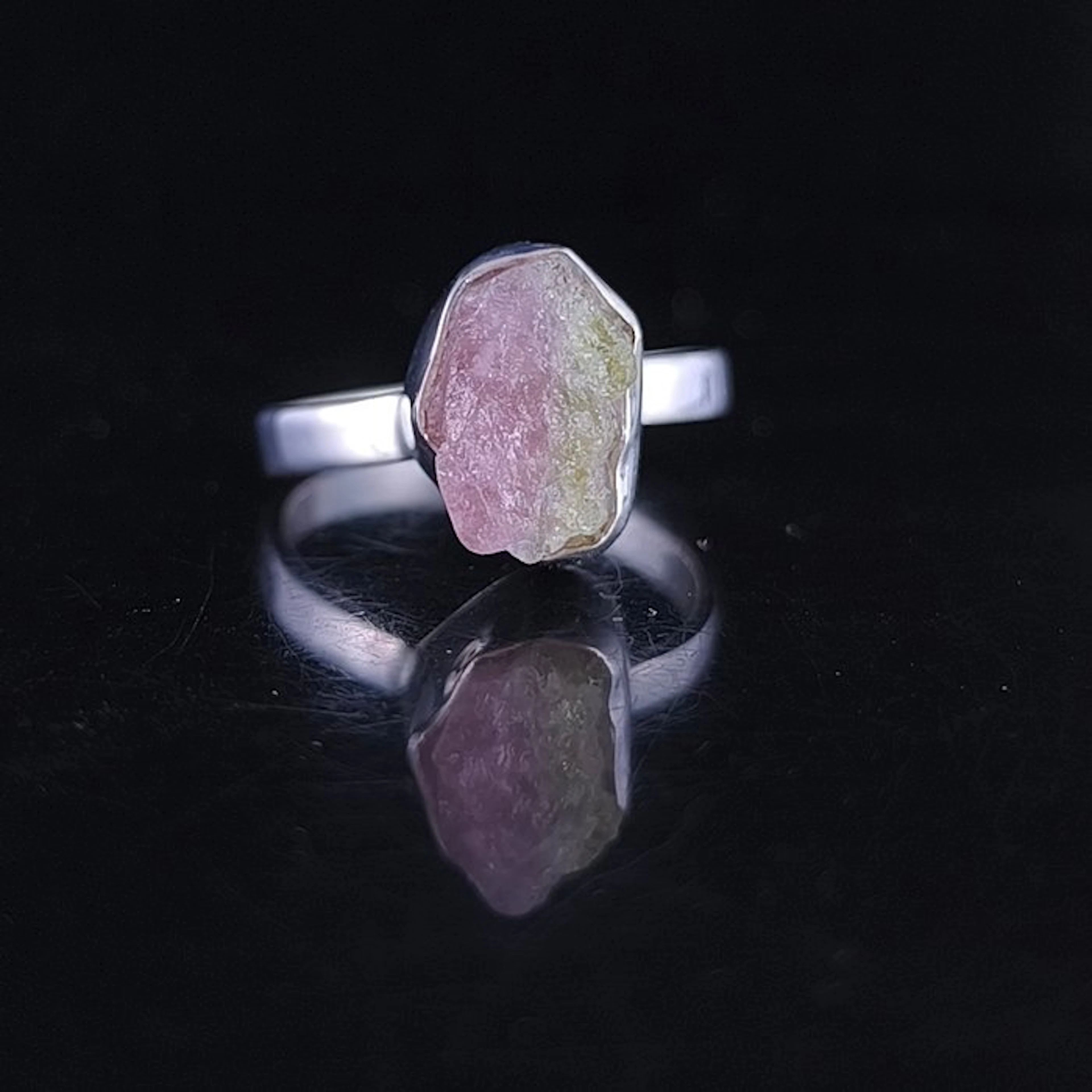 Tourmaline - Silver - Amulet ring - Tourmaline