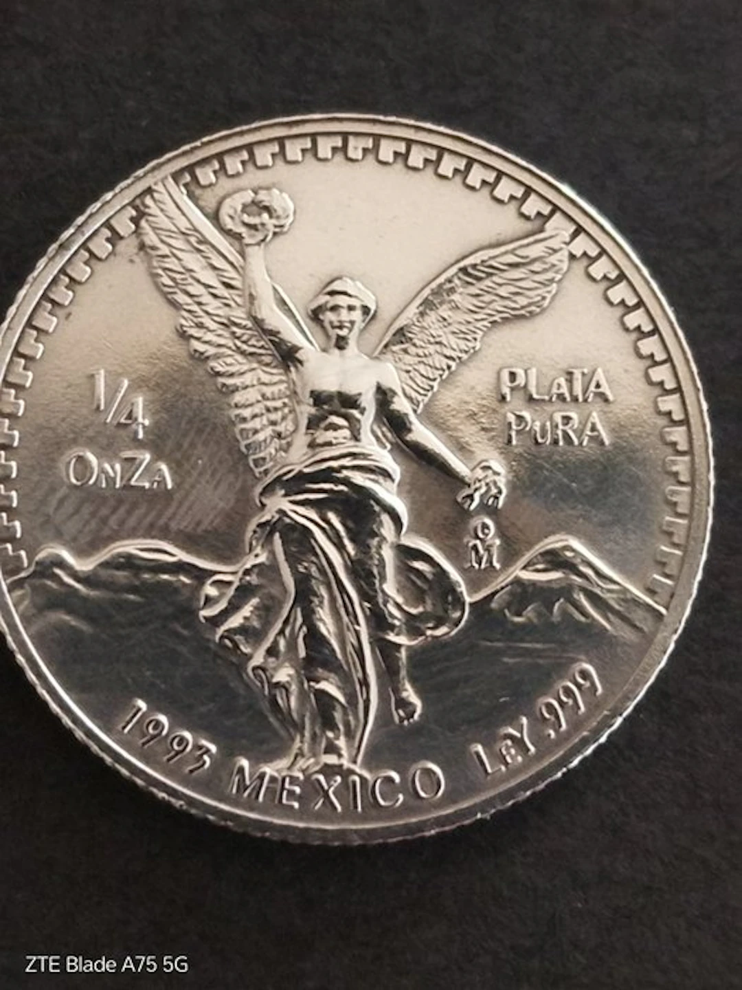 Mexico. 1/4 Onza 1993 Angel Alado Libertad (No reserve price)