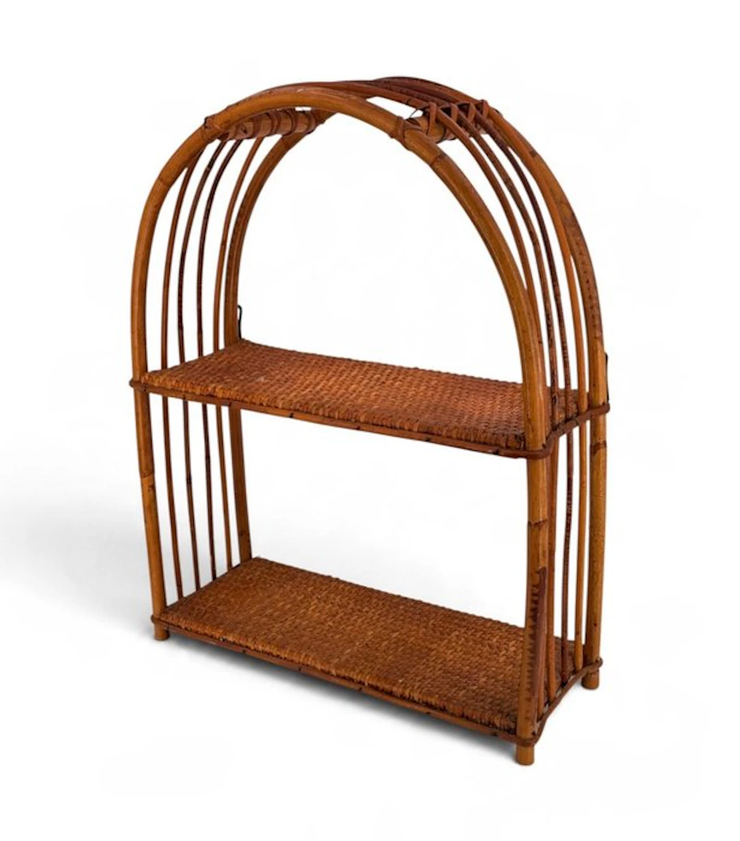 Shelving unit - Boho - Rattan - Italian Design