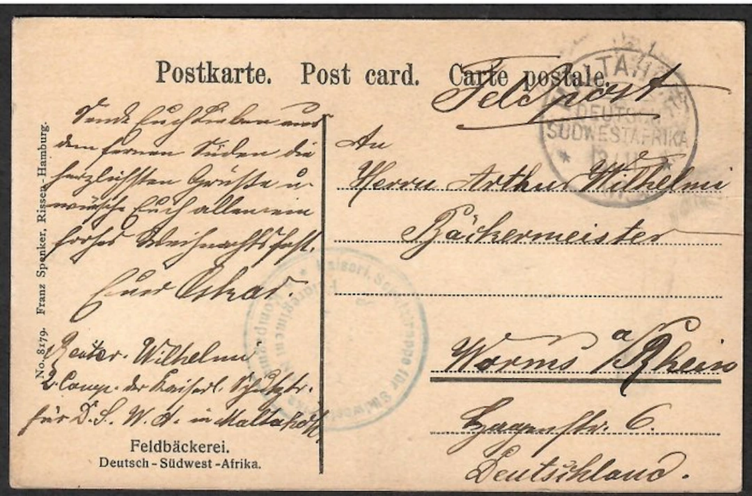 German South West Africa 1907 - DSWA postcard...