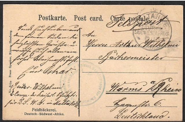German South West Africa 1907 - DSWA postcard...