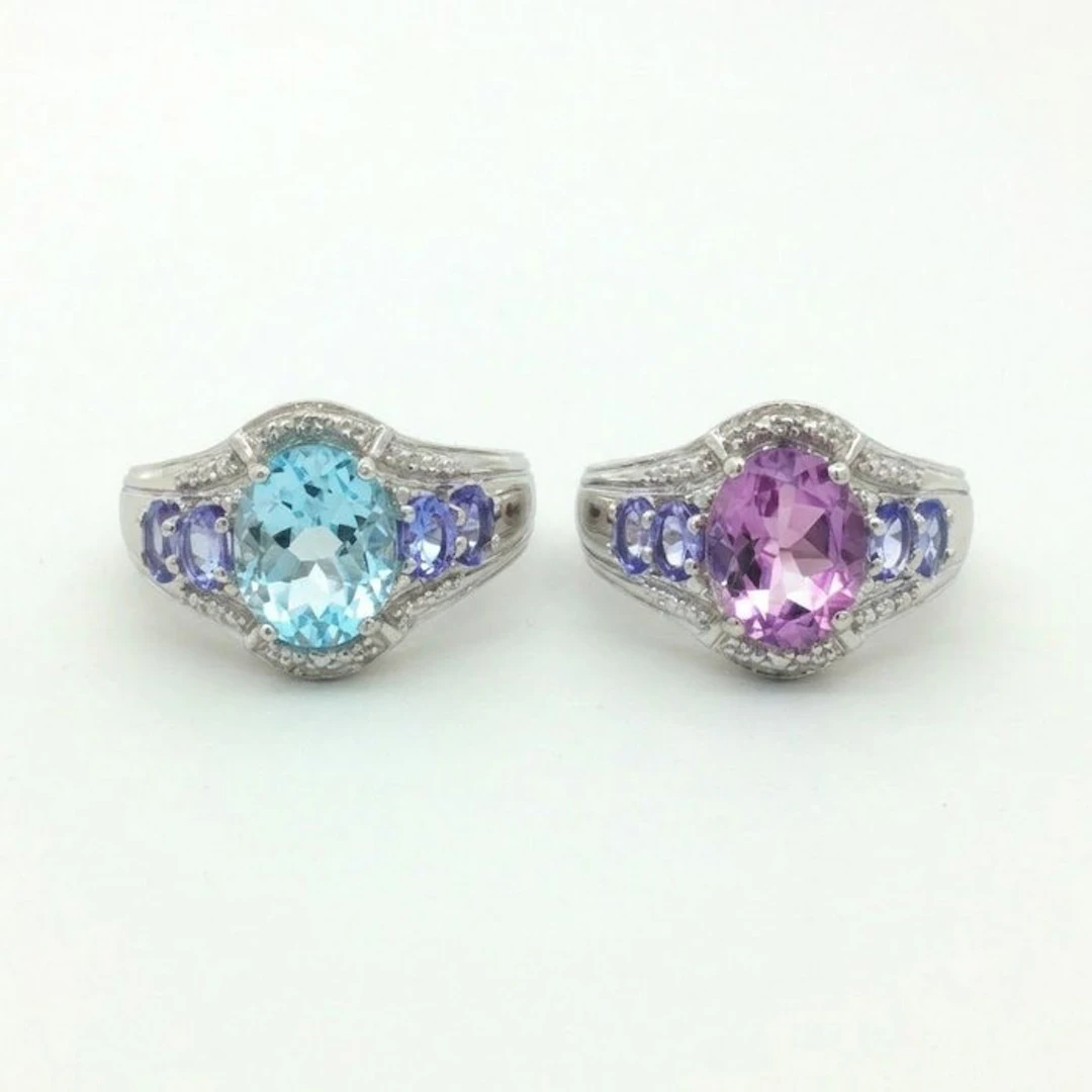 No reserve price - 2 piece jewellery set Silver - 6.06ct