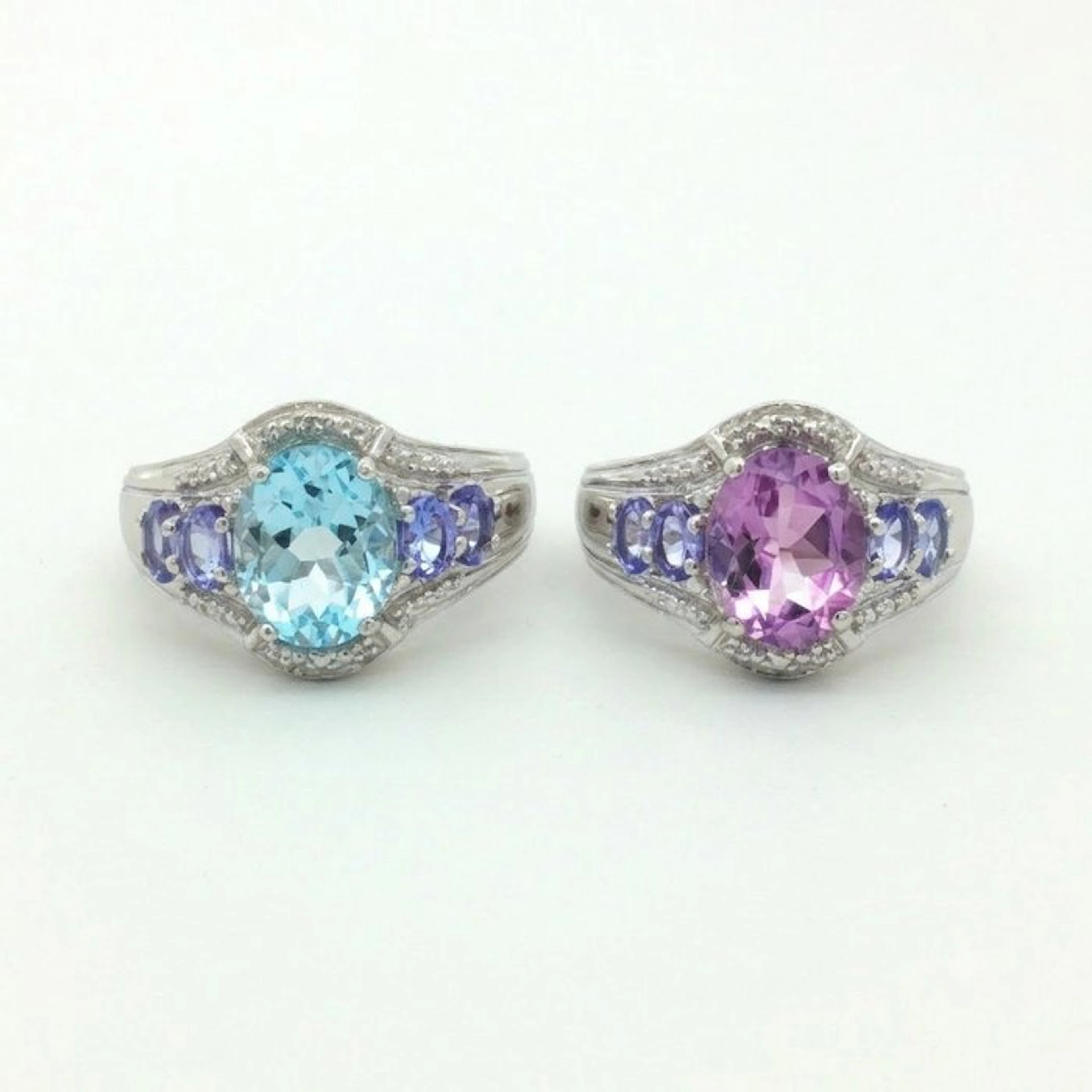 No reserve price - 2 piece jewellery set Silver - 6.06ct