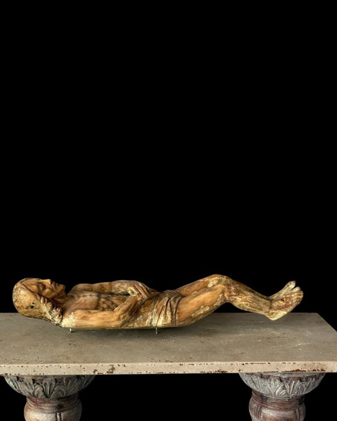 Sculpture, Cristo morto - 90 cm - Wood