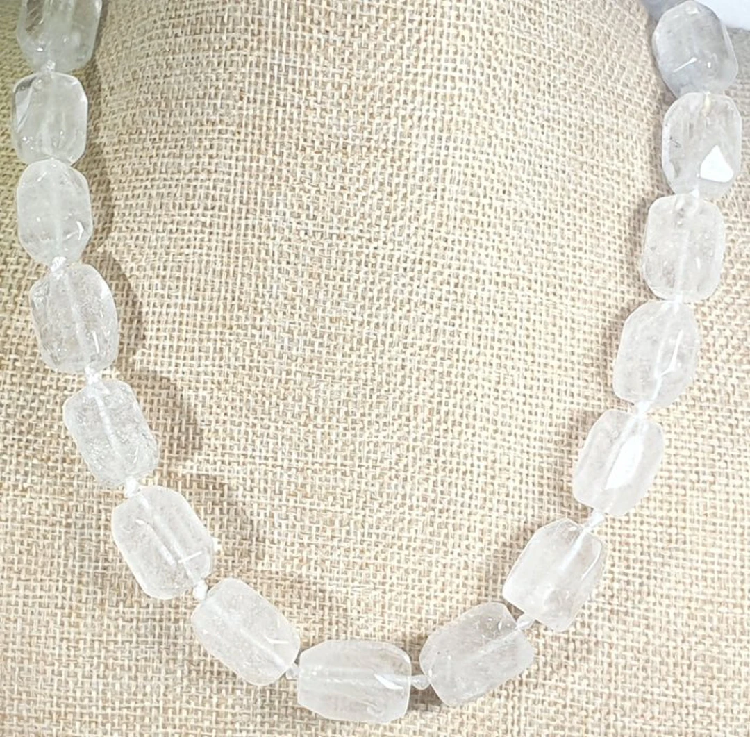 Natural Faceted Rock Crystal Quartz - Energy...