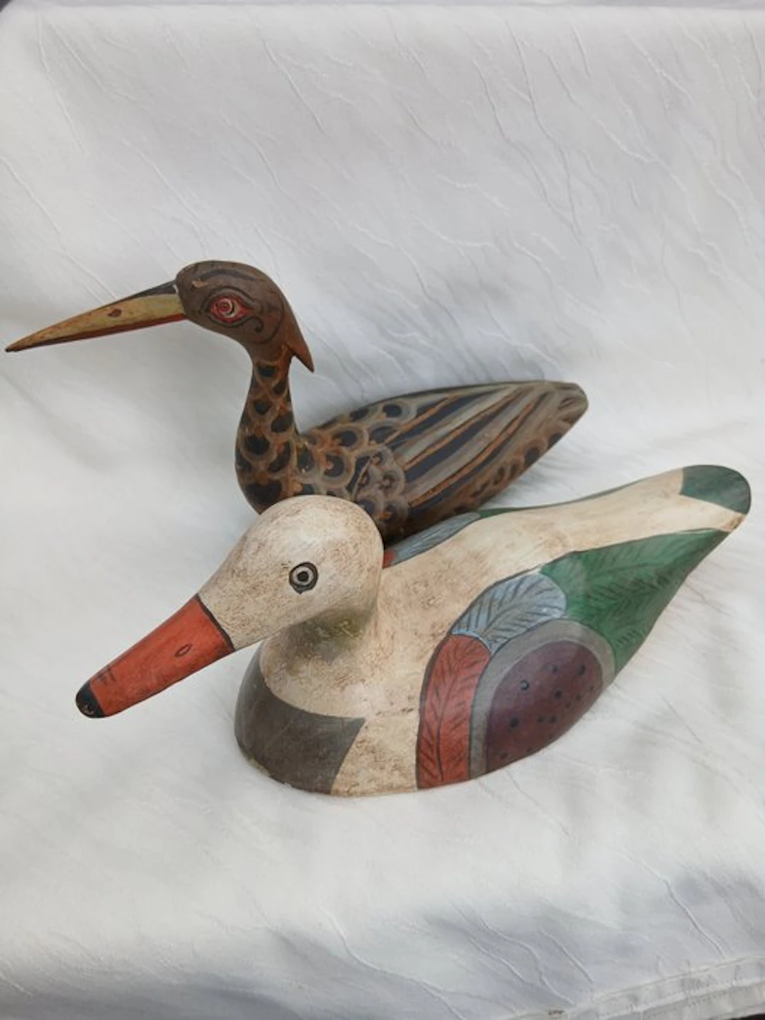 Duck decoy (2) - Wood