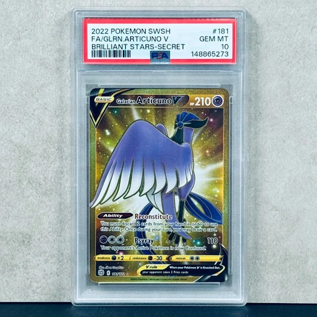 Pokémon Graded card - FA/GLRN.ARTICUNO V #181 - Pokémon - PSA 10
