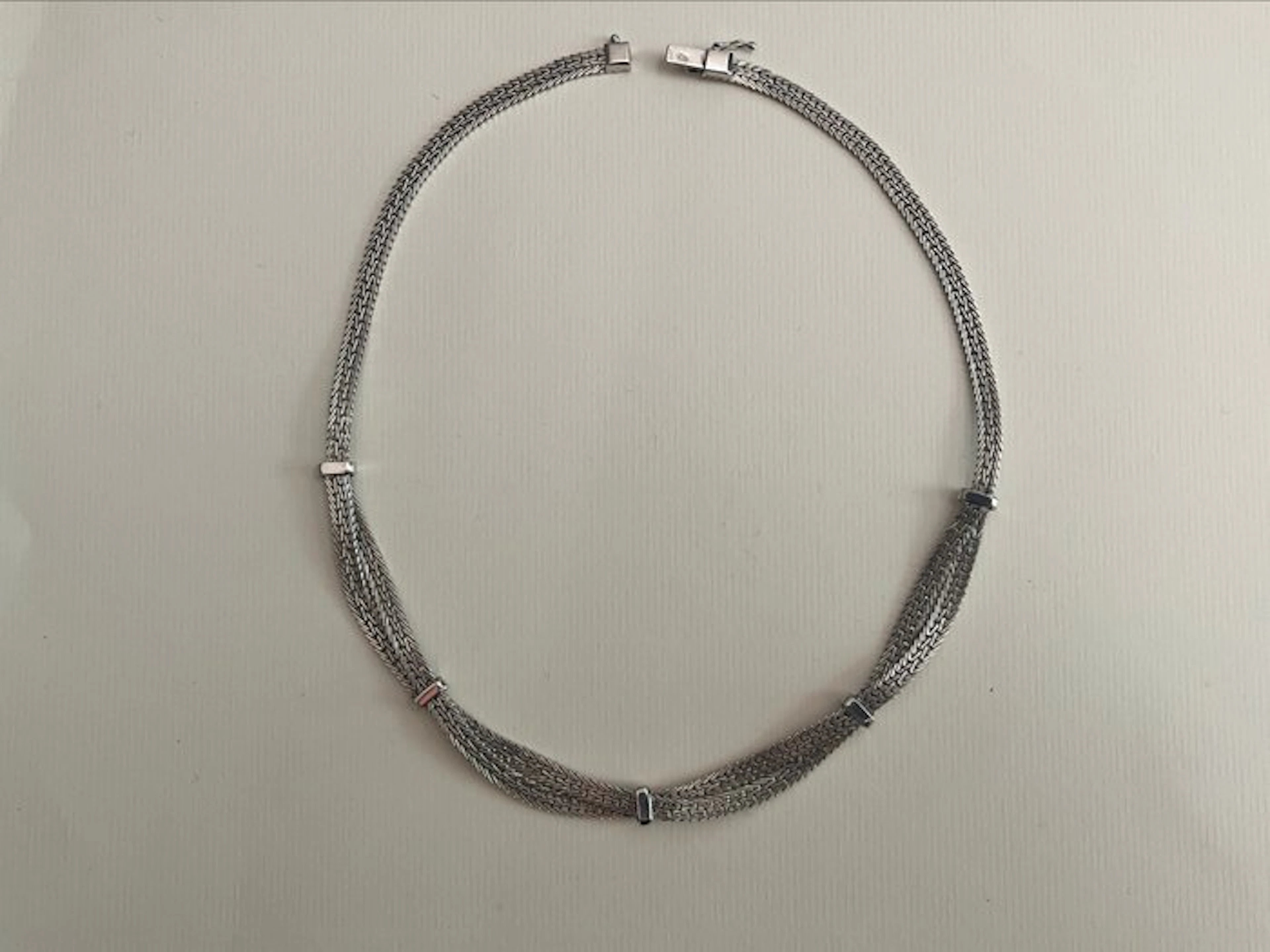 Necklace - 18 kt. White gold - 18k white gold collar necklace.