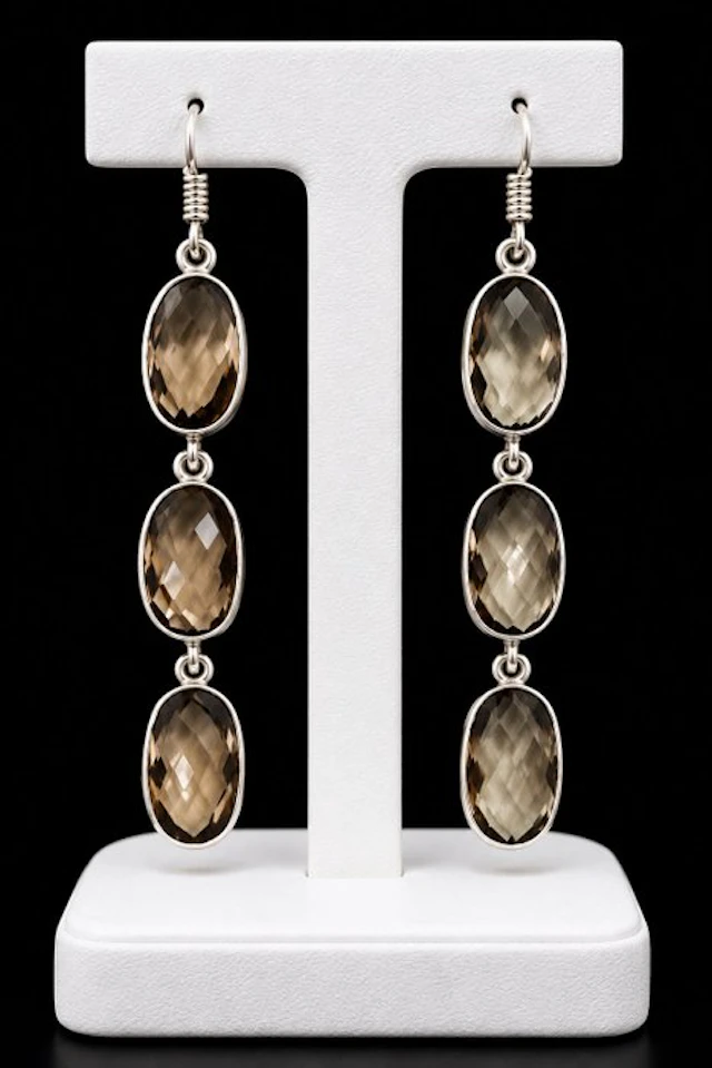 Exquisite Smoky Quartz Earrings
