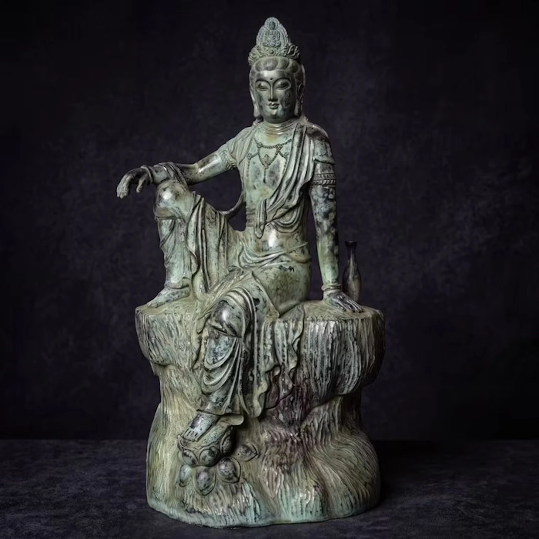 Exclusief Guanyin sculptuur 47 cm - Bronze - China
