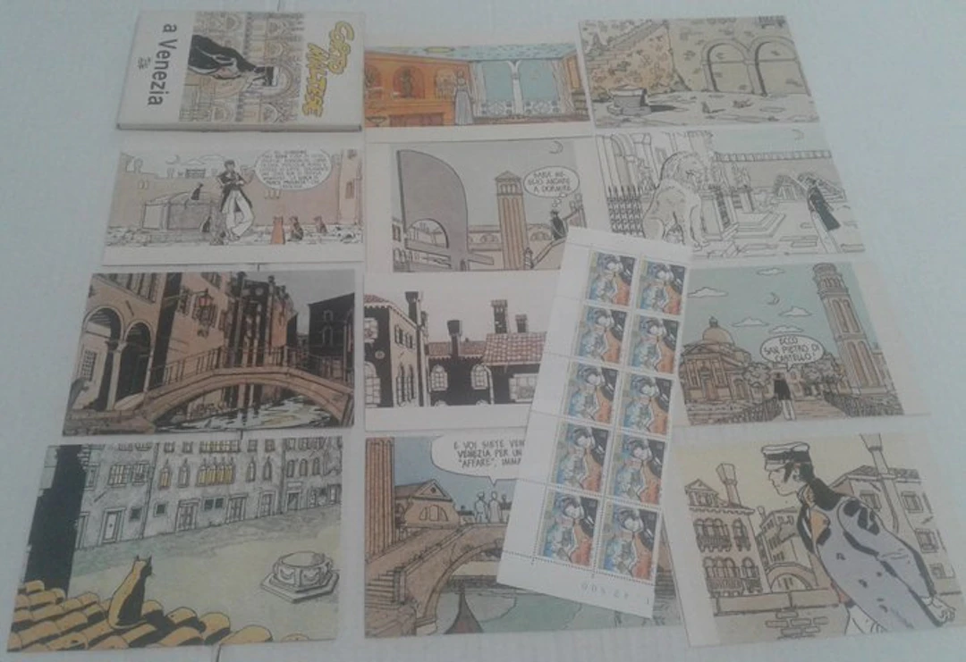 Corto Maltese Hugo Pratt set completo 11x cartoline con...