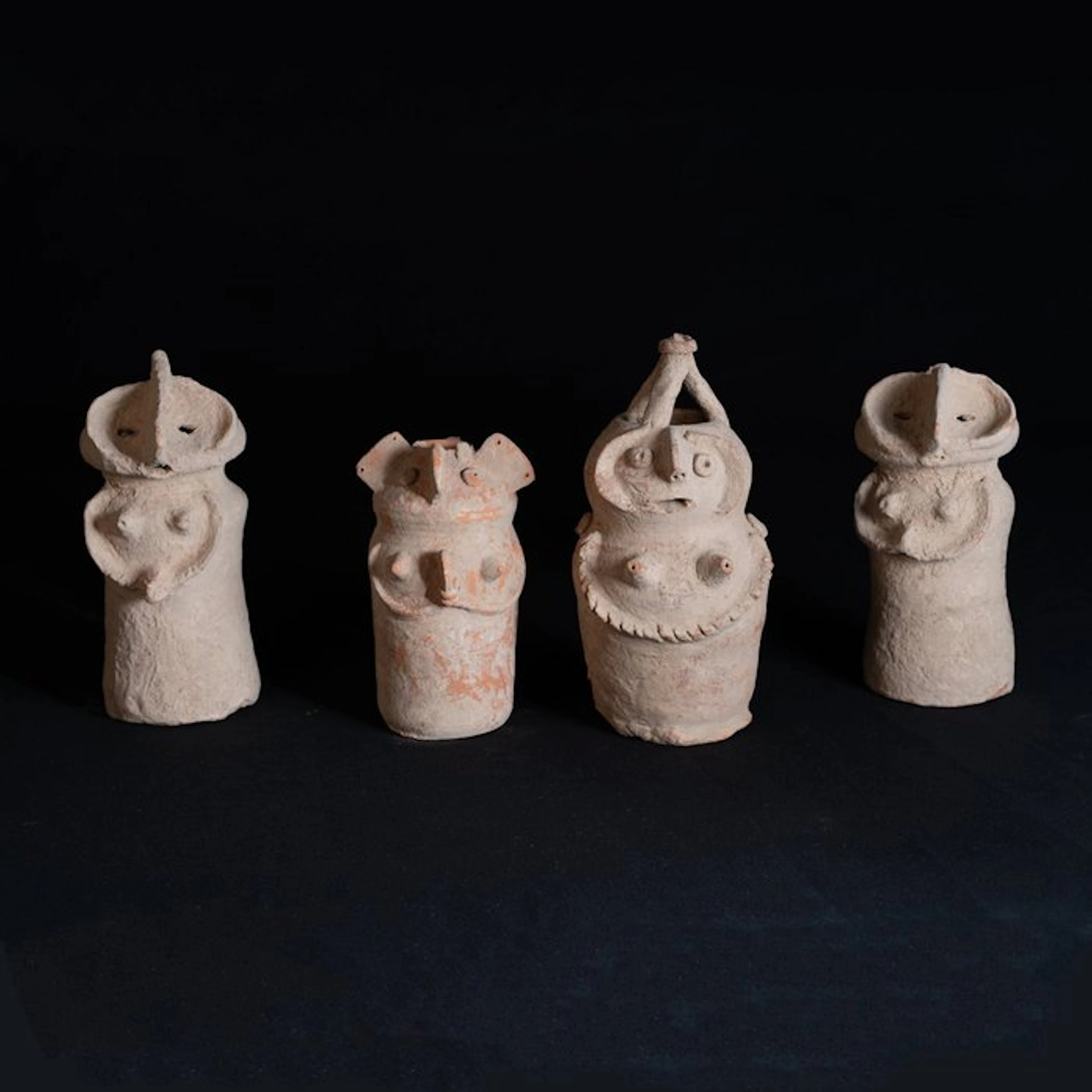 Indus Valley Terracotta Set of 4 rare votive offering figures