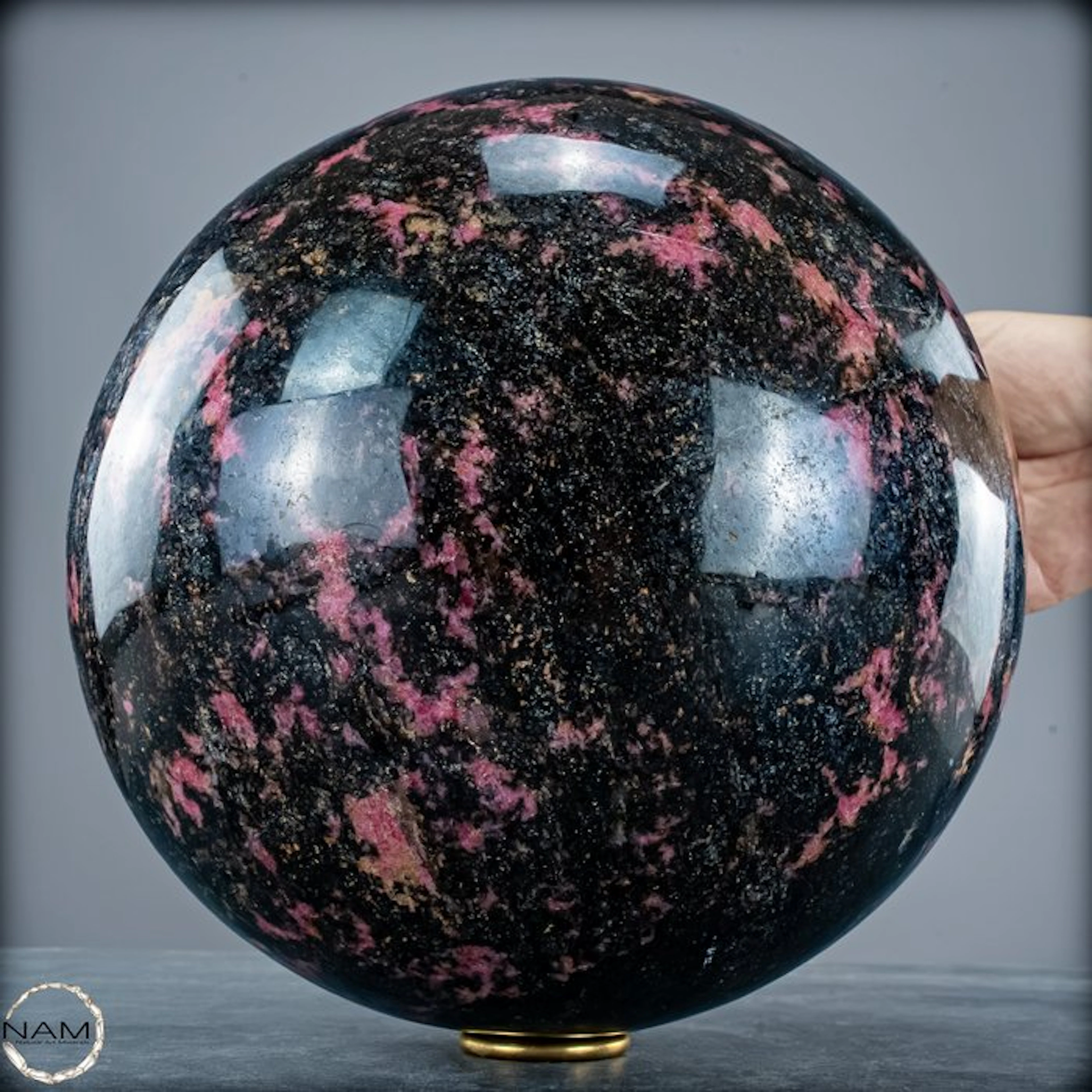 Natural rhodonite sphere of the highest quality- 23153.47 g