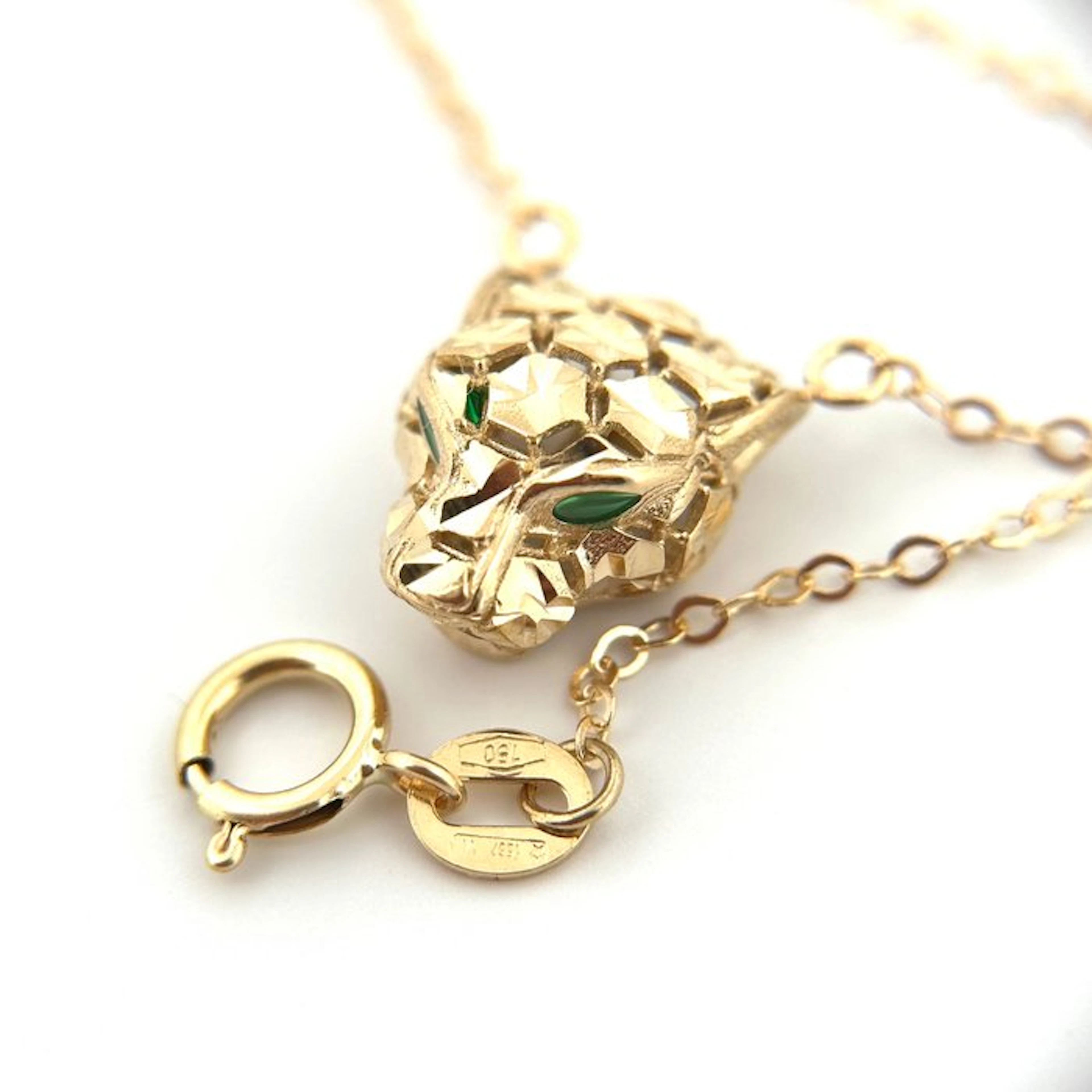 No reserve price - Necklace - 18 kt. Yellow gold - panther