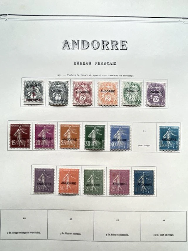 Andorra - superbe collection de timbres