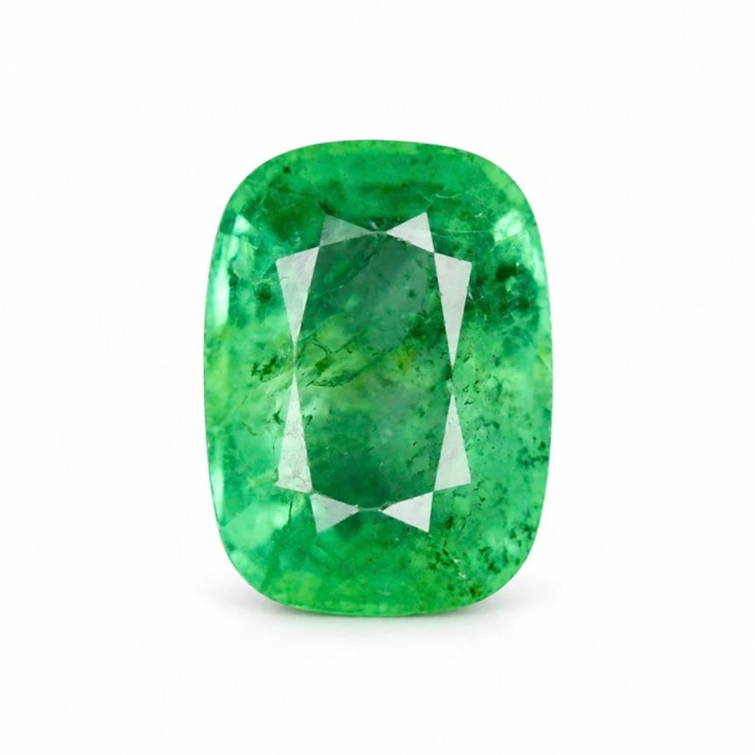 No reserve price Green Emerald - 0.87 ct - International...