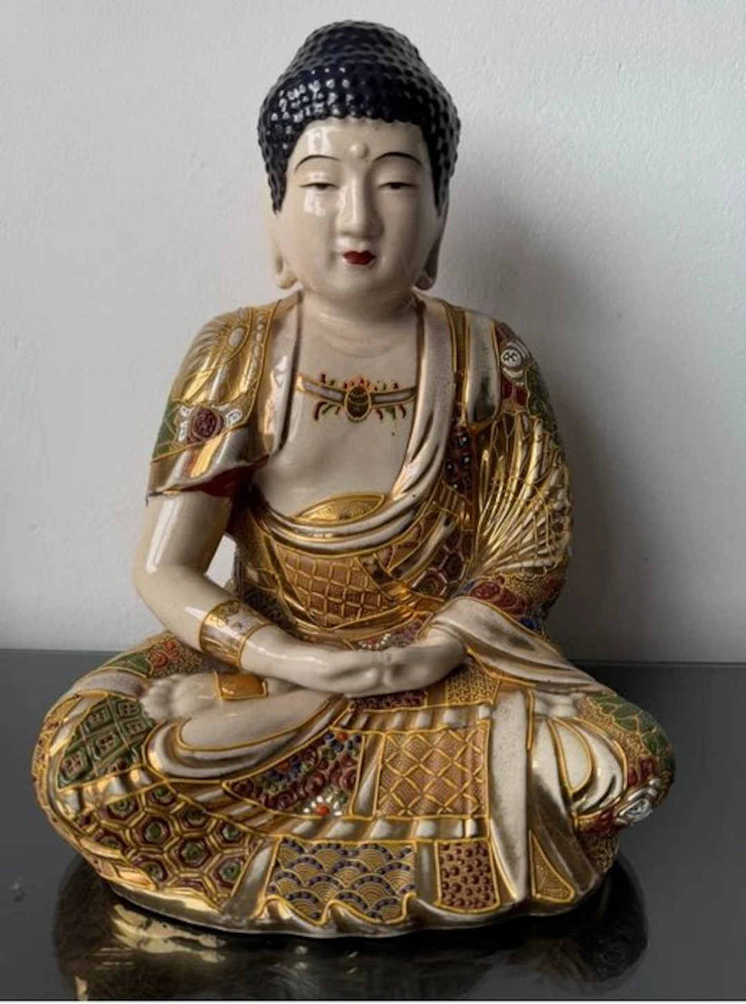 Satsuma Boeddha - Statue Pottery - Japan - Meiji period (1868-1912)