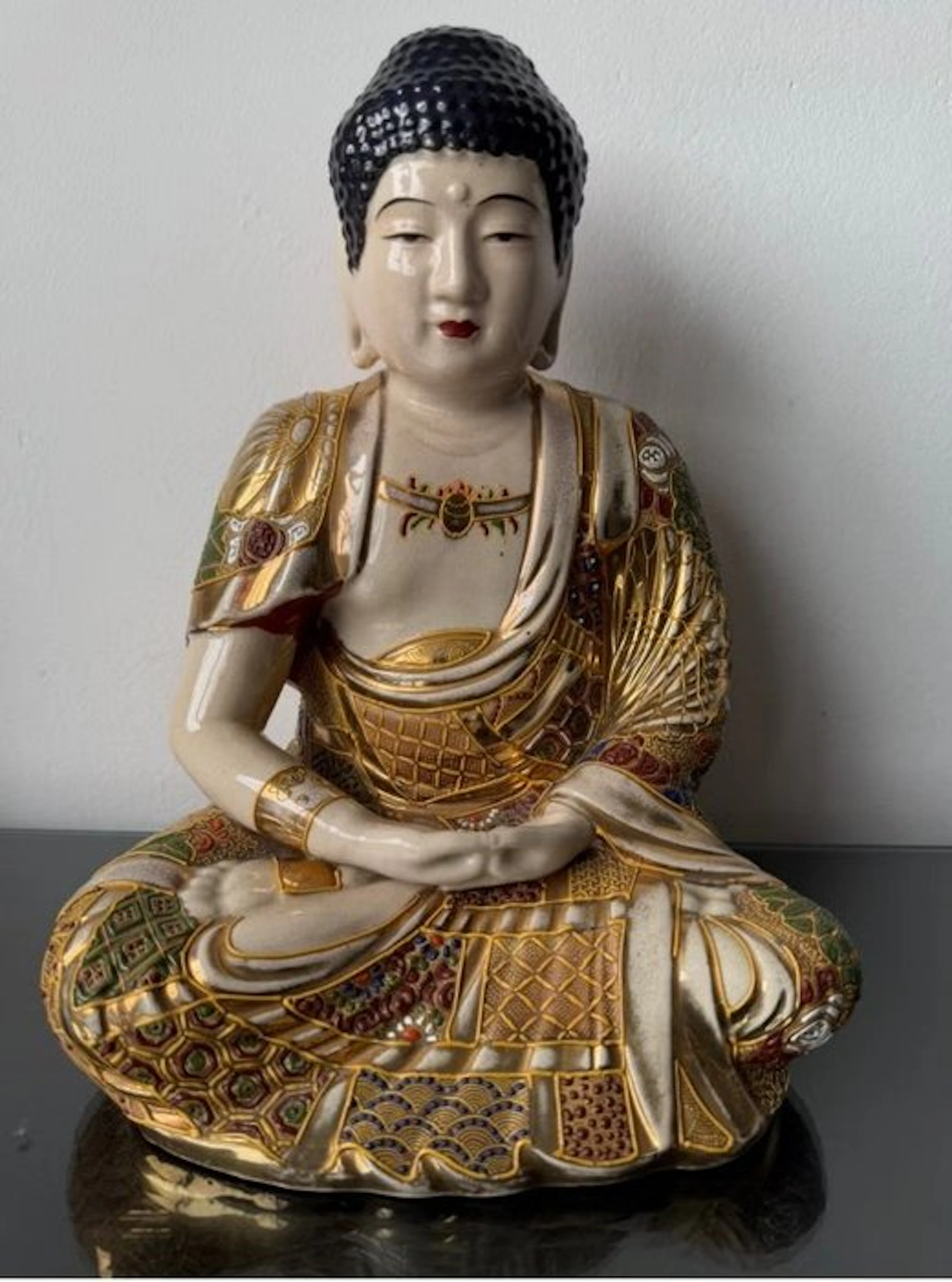 Satsuma Boeddha - Statue Pottery - Japan - Meiji period (1868-1912)