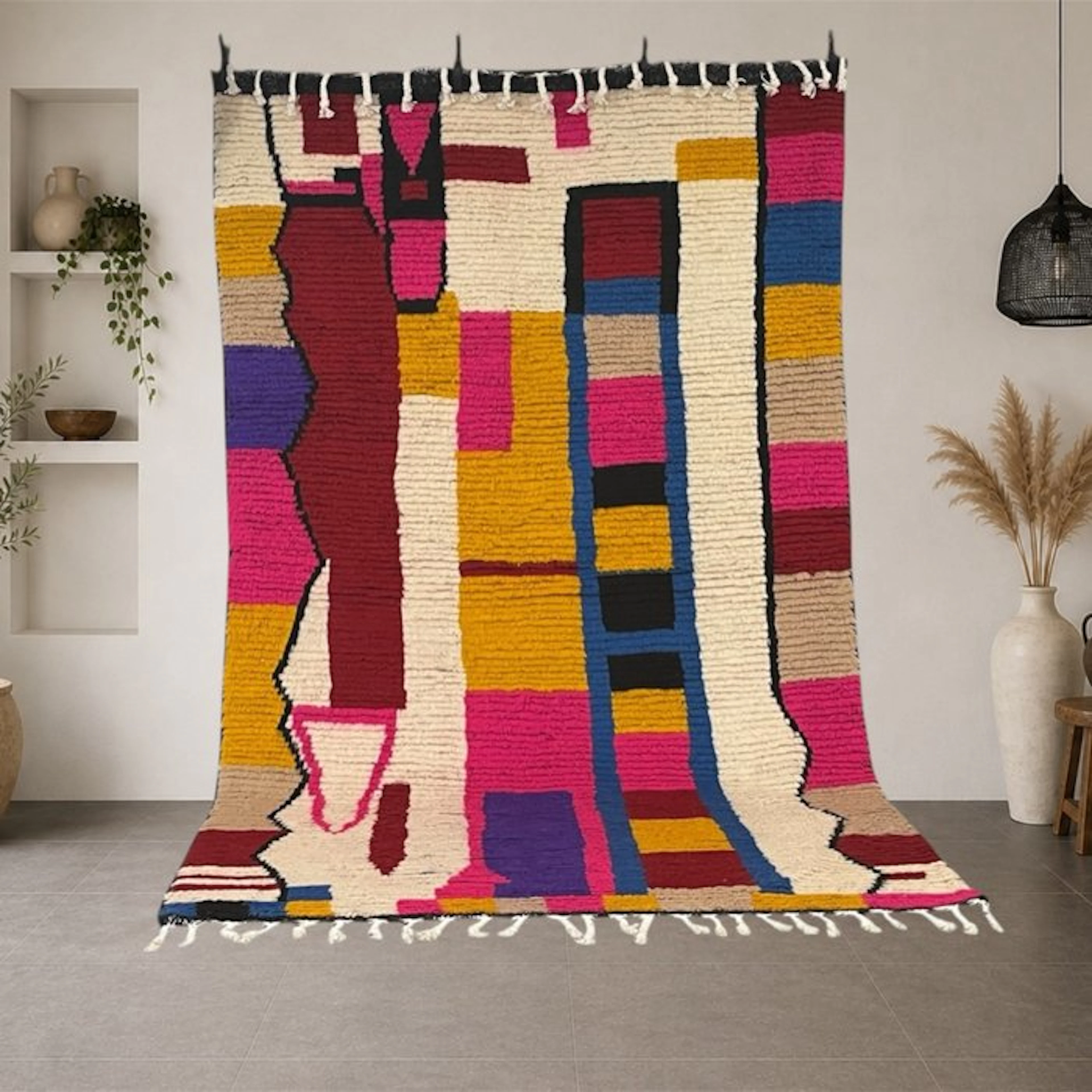 Berber, Authentic Azilal Rug Handwoven by Berber Artisans...